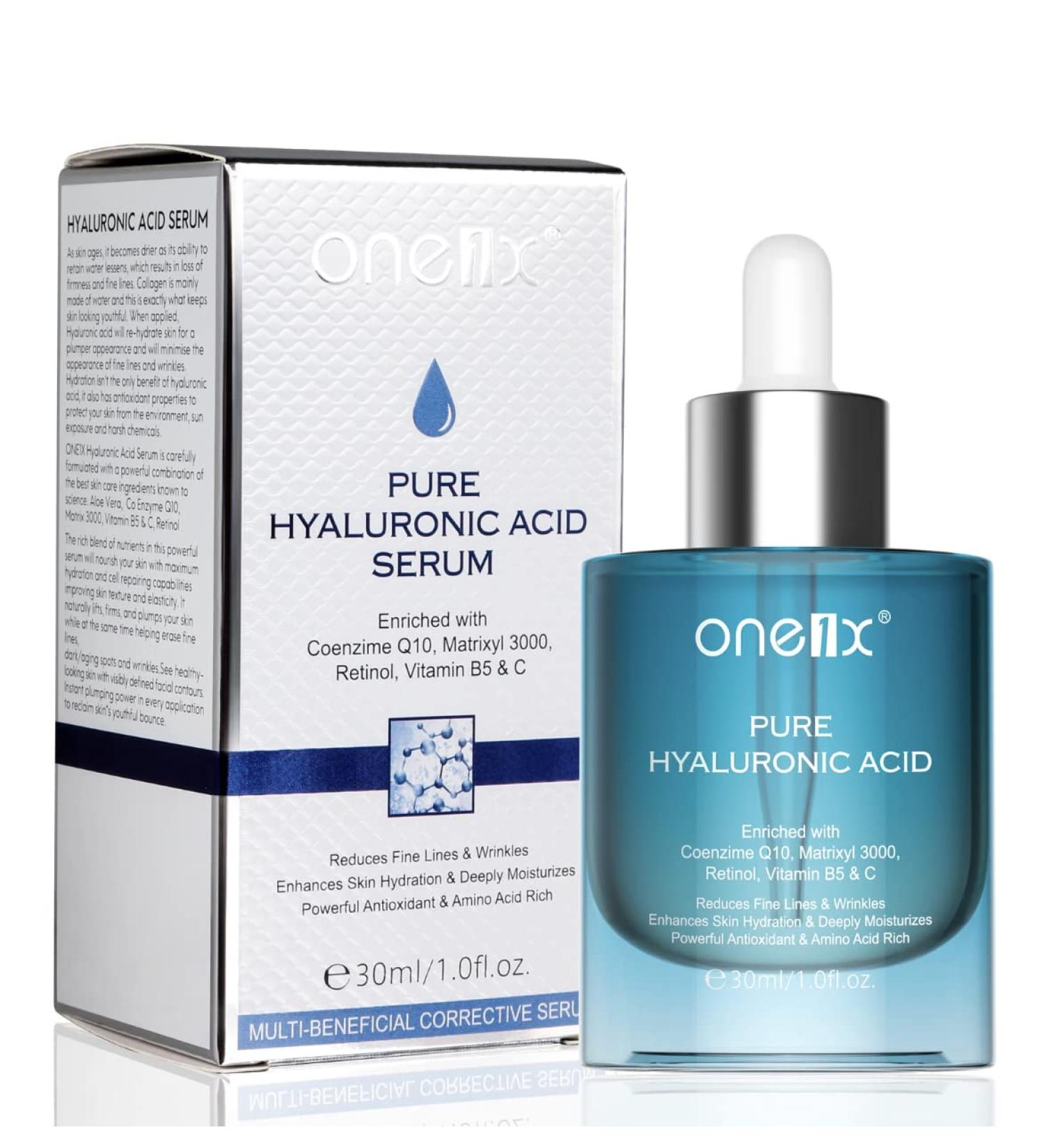 Hyaluronic Acid Serum for Face with Retinol Vitamin C & B5 Hydrating Face Serum for Dry Skin Plump and Moisture Anti-Aging Reduces Wrinkles Firming Serum for Woman Day Night 30ML - Buy Online on GoSupps.com
