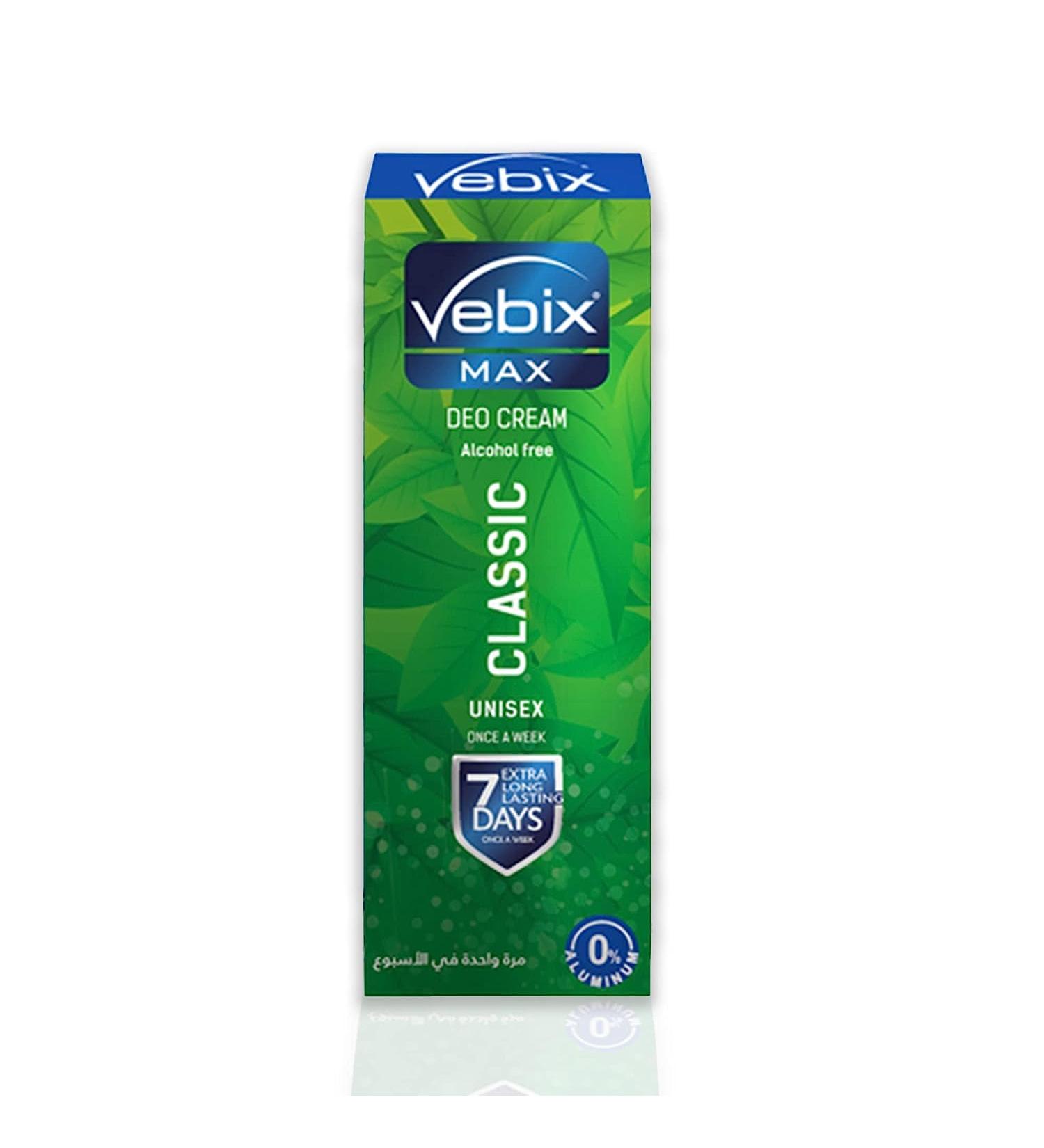 Vebix Unisex Deodorant Cream | Alcohol-Free All Natural Antiperspirant for Men & Women | Long-Lasting Odor Protection - Buy Online on GoSupps.com