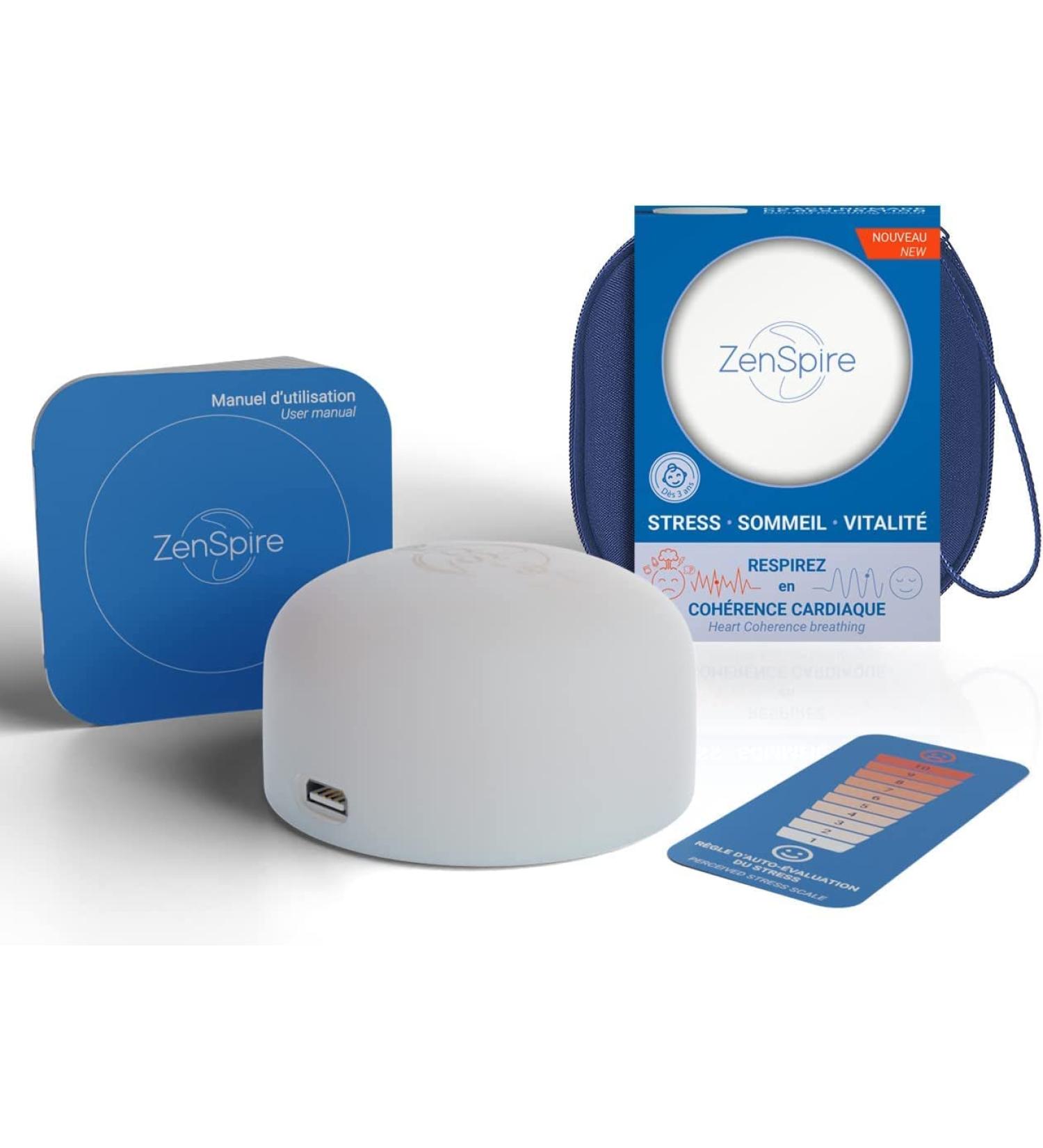 Zenspire 2.0 - Award-Winning Sleep & Stress Management Aid for Kids & Adults - Heart Coherence Technology - Buy Online on GoSupps.com