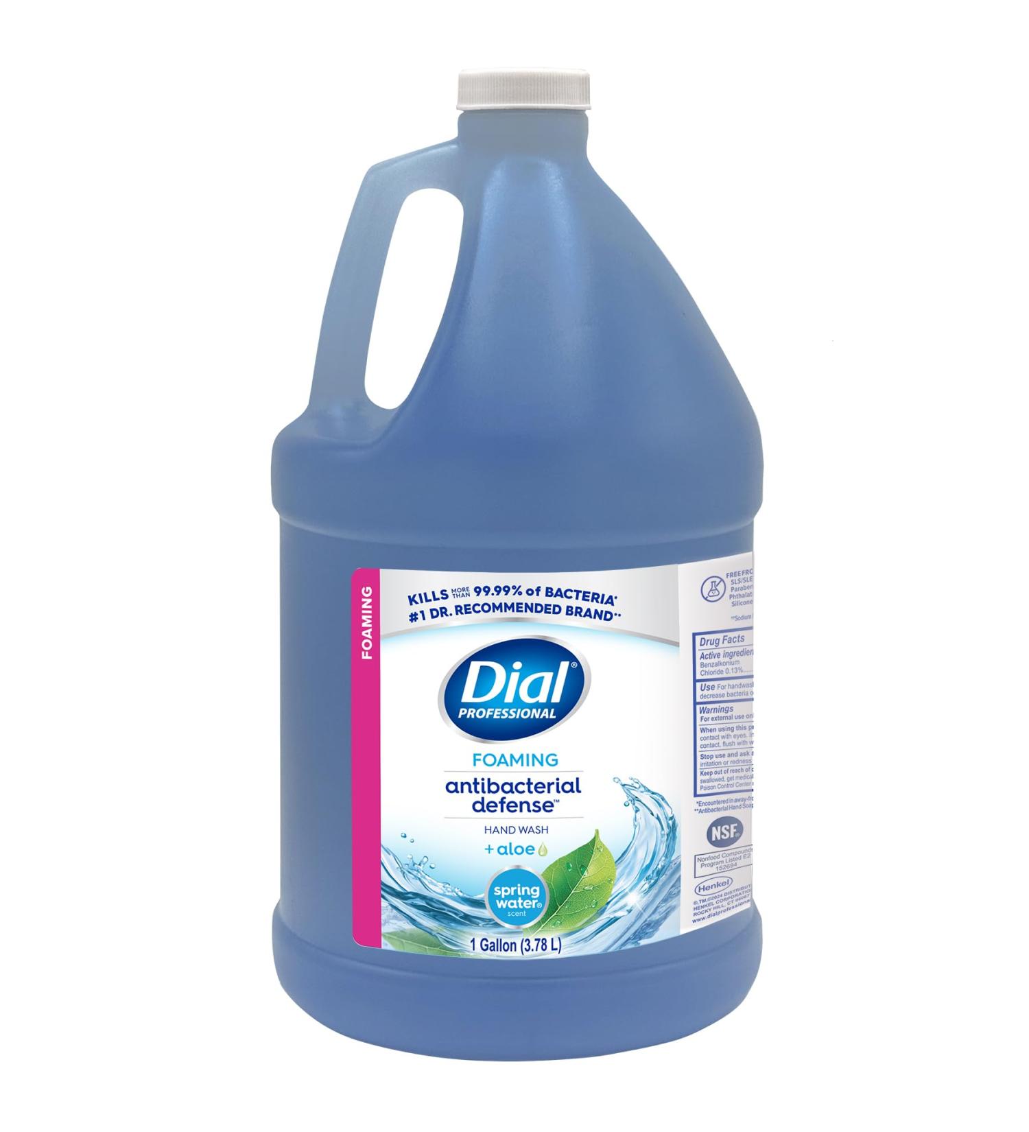 Buy Dial Complete Spring Water Antibacterial Foaming Hand Wash Refill - 1 Gallon | International Shipping Available - Buy Online on GoSupps.com