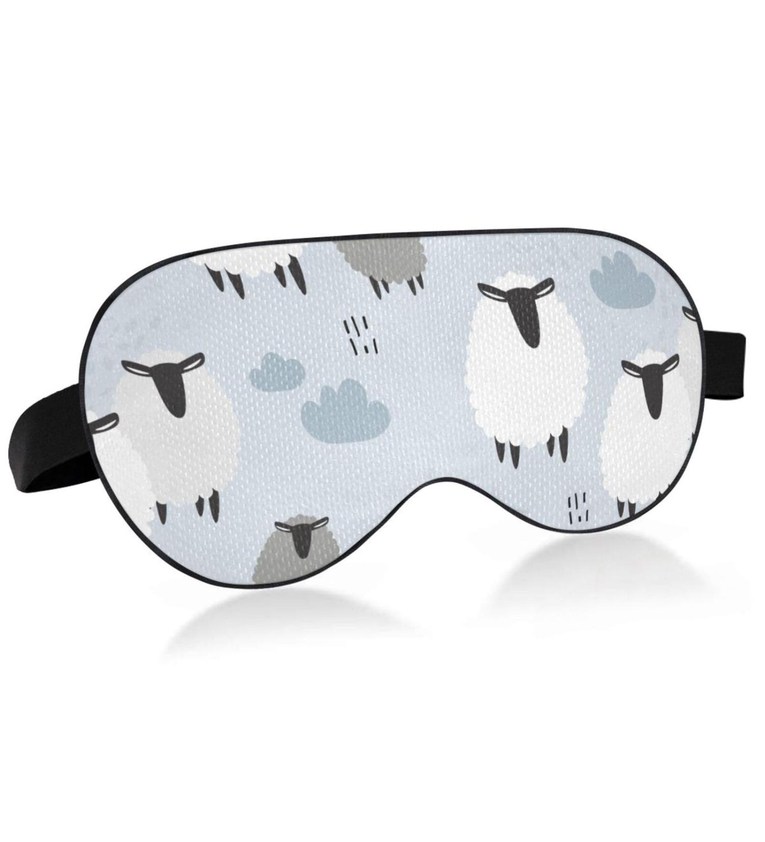 Haskirky Light Blocking Eye Mask | Adjustable Breathable Comfort for Travel, Yoga, Meditation | Cartoon Sheep Design | Men and Women - Buy Online on GoSupps.com