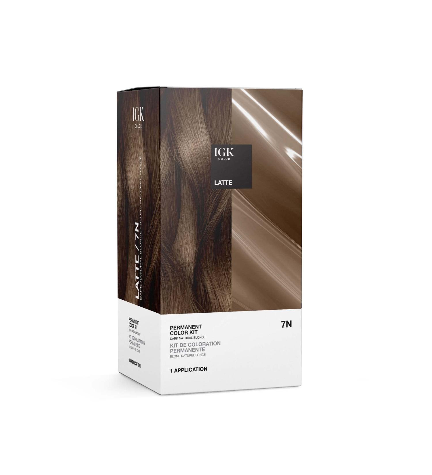 IGK Color Permanent Color Kit Latte - Professional Hair Dye Kit - Buy Online on GoSupps.com