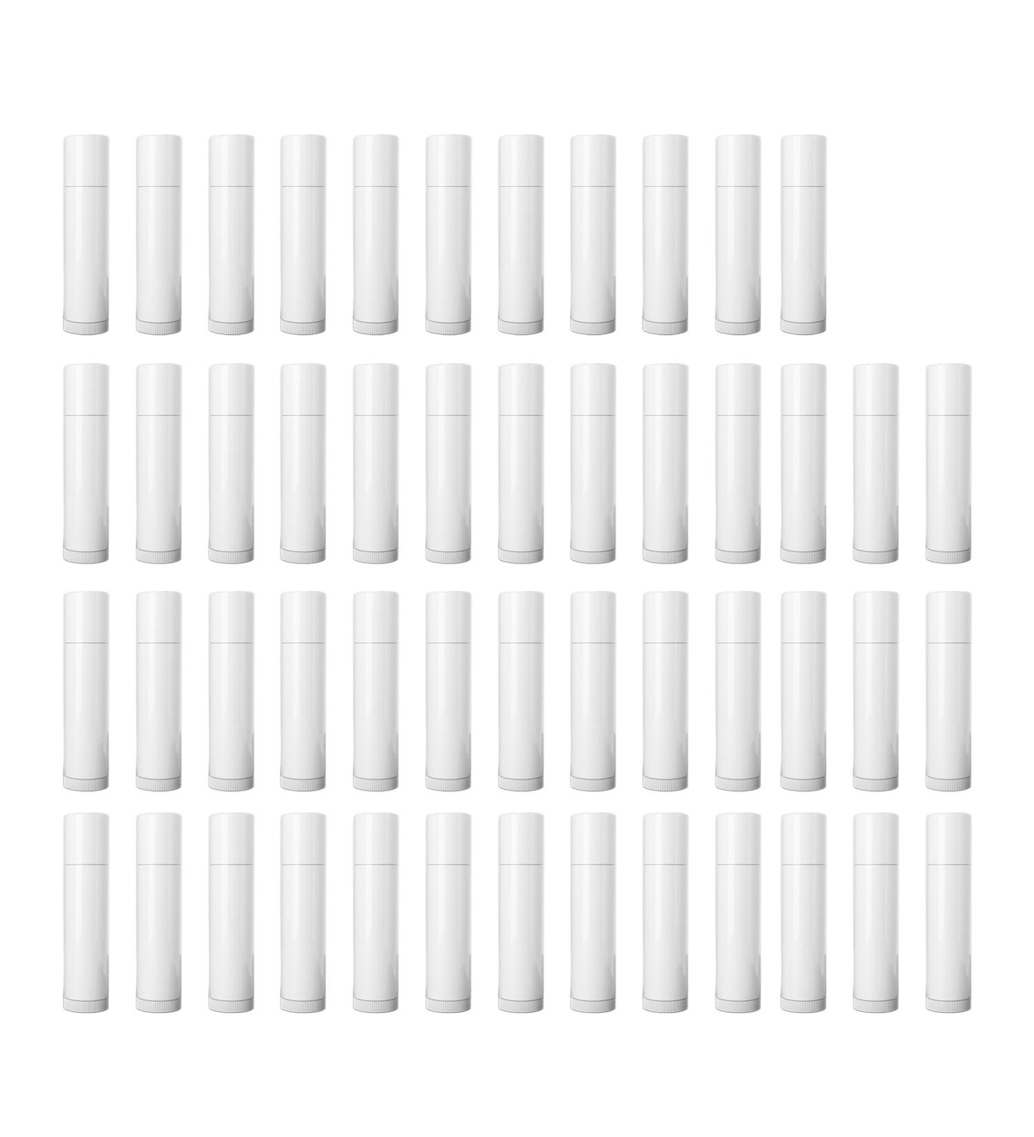 50pcs White Lipstick Tube 5g Containers Perfect For Making Your Own Lip Balms Refillable And Portable White Lip Balm Tubes - Buy Online on GoSupps.com