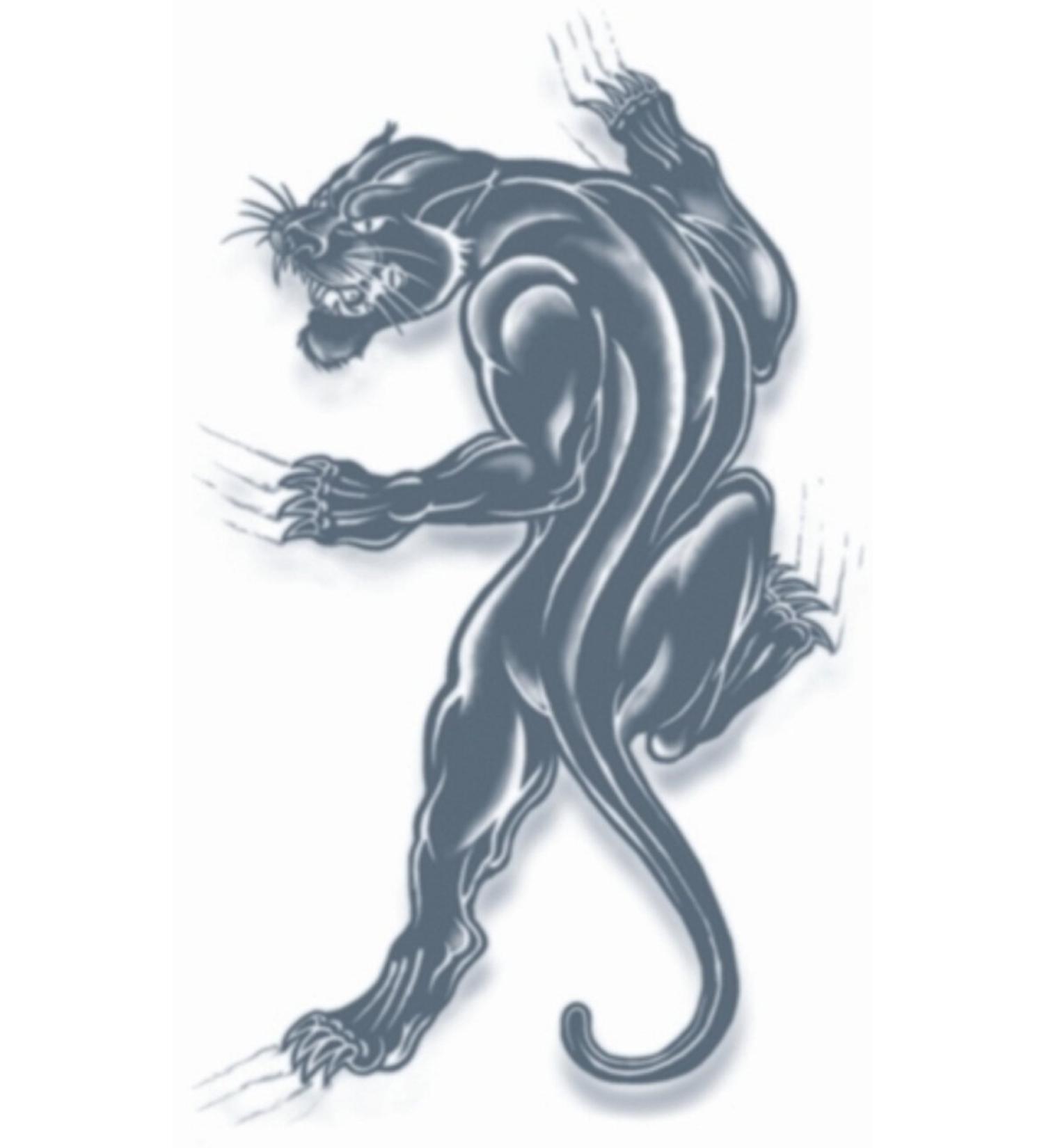 Tinsley Transfers Panther Prison Temporary FX Tattoo  Black/White