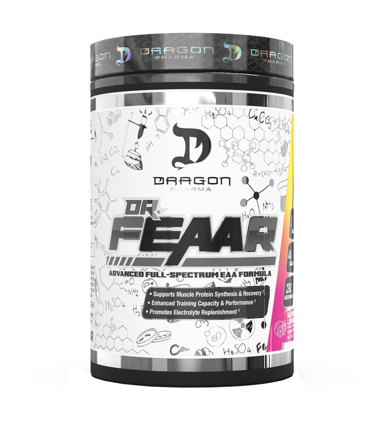 DRAGON PHARMA Dr. FEAAR Advanced Full-Spectrum EAA Matrix Supports Muscle Protein Synthesis and Recovery Enhanced Training Capacity and Performance (30 Servings Raspberry Lemonade) - Buy Online on GoSupps.com