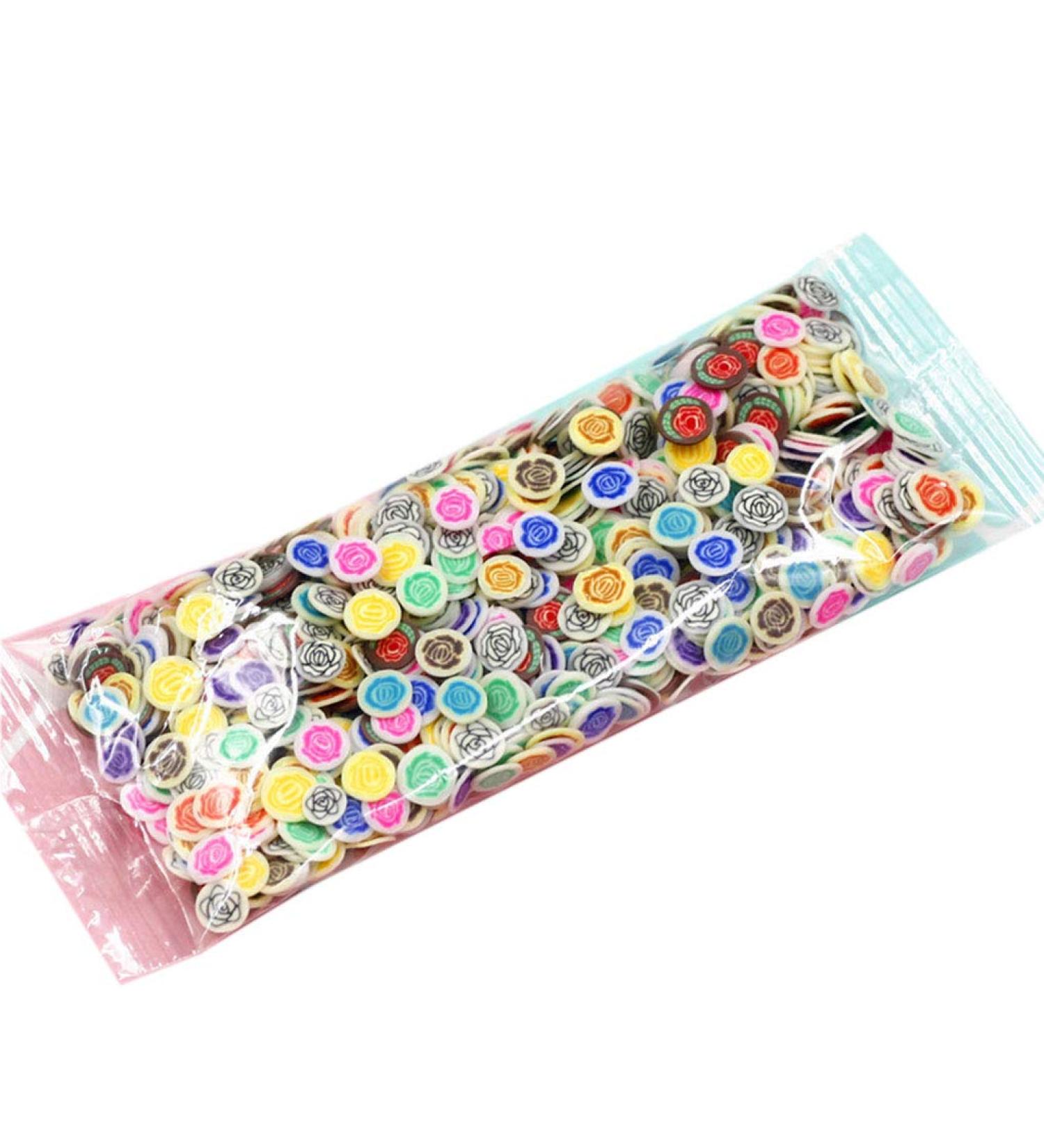 1000 Piece 3D Polymer Clay Nail Discs - Star & Flower Stickers for Spring Manicure Art | International Shipping - Buy Online on GoSupps.com