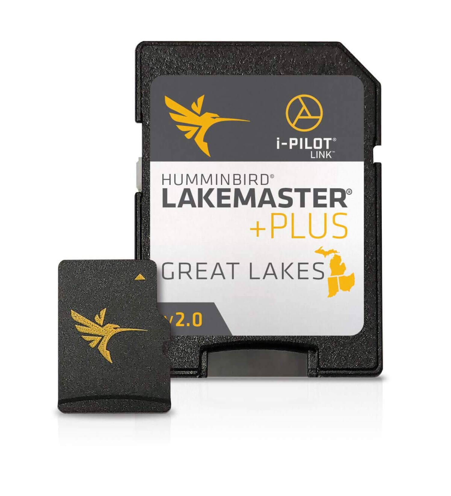 Humminbird LakeMaster Plus Great Lakes Edition Digital GPS Lake and Aerial Maps, Micro SD Card, Version 2