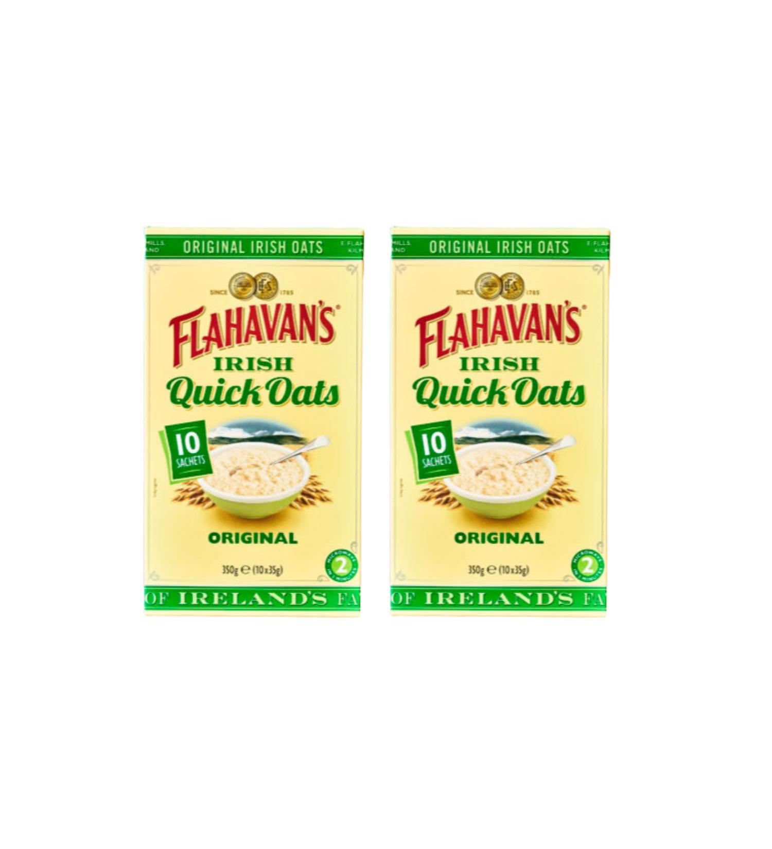 Flahavan's Quick Oats Original | Irish Oats (10x35g) For Breakfast | Pack of 2 | 20 Sachets - Buy Online on GoSupps.com