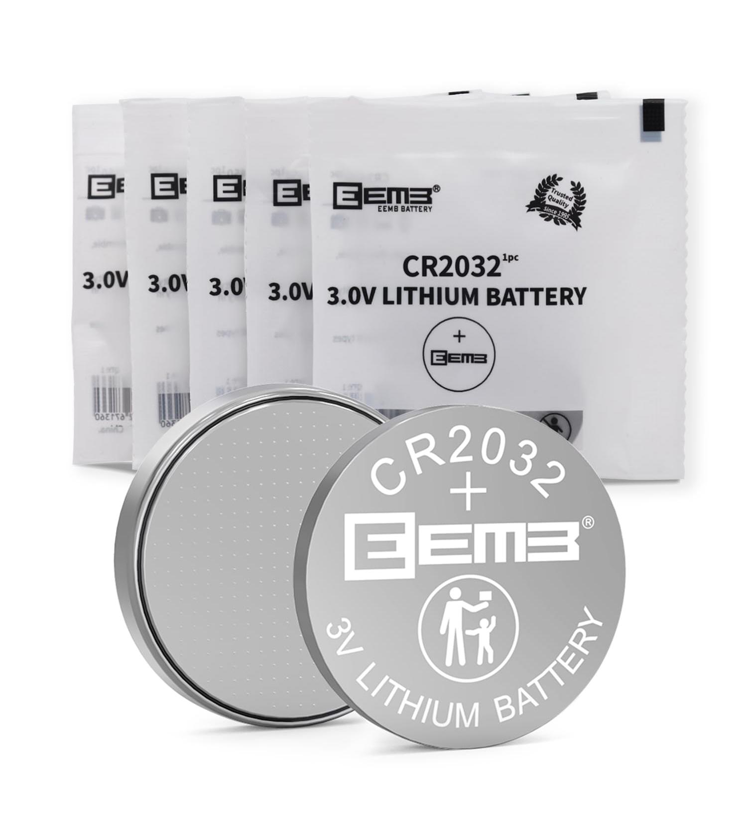 EEMB 5PACK CR2032 Batteries - High Performance 3V Coin Cell Batteries for Watches & Electronics | International Shipping - Buy Online on GoSupps.com