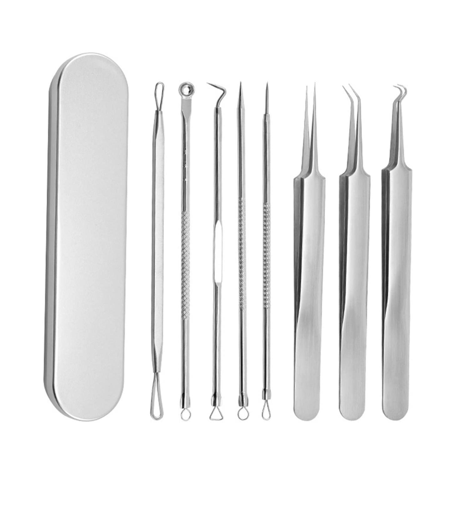 Blackhead Remover Stainless Steel Blackhead Acne Tool Kit Acne Comedone Extractor Kit Professional Comedone Extractor Tools for Removing Pimple Blackheads Zit on Face - Buy Online on GoSupps.com