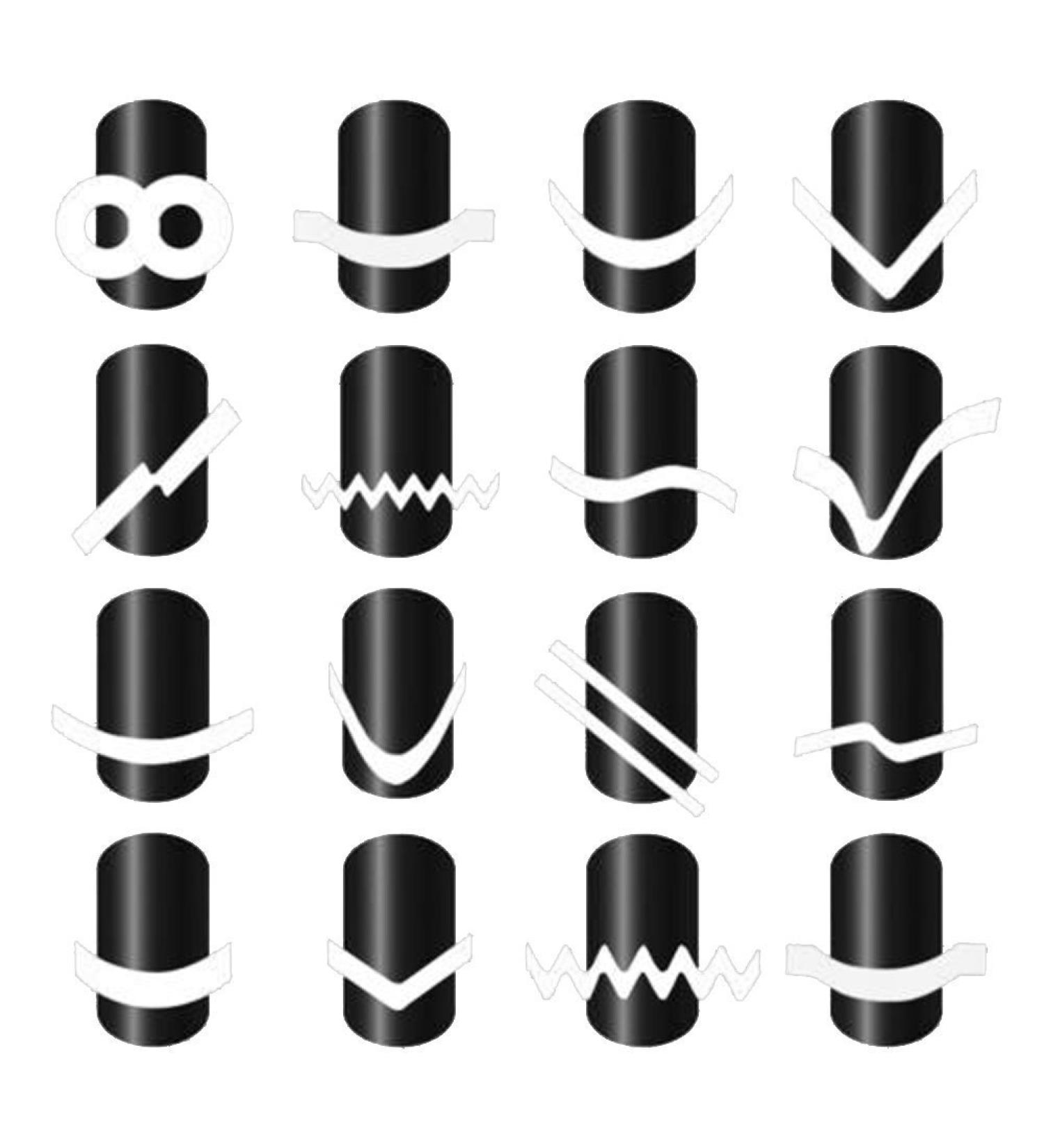 Warm Girl 680 Pieces 30 Designs French Manicure Nail Stickers Nail Art Tips Guides for DIY Decoration Stencil Tools 24 Sheets - Buy Online on GoSupps.com