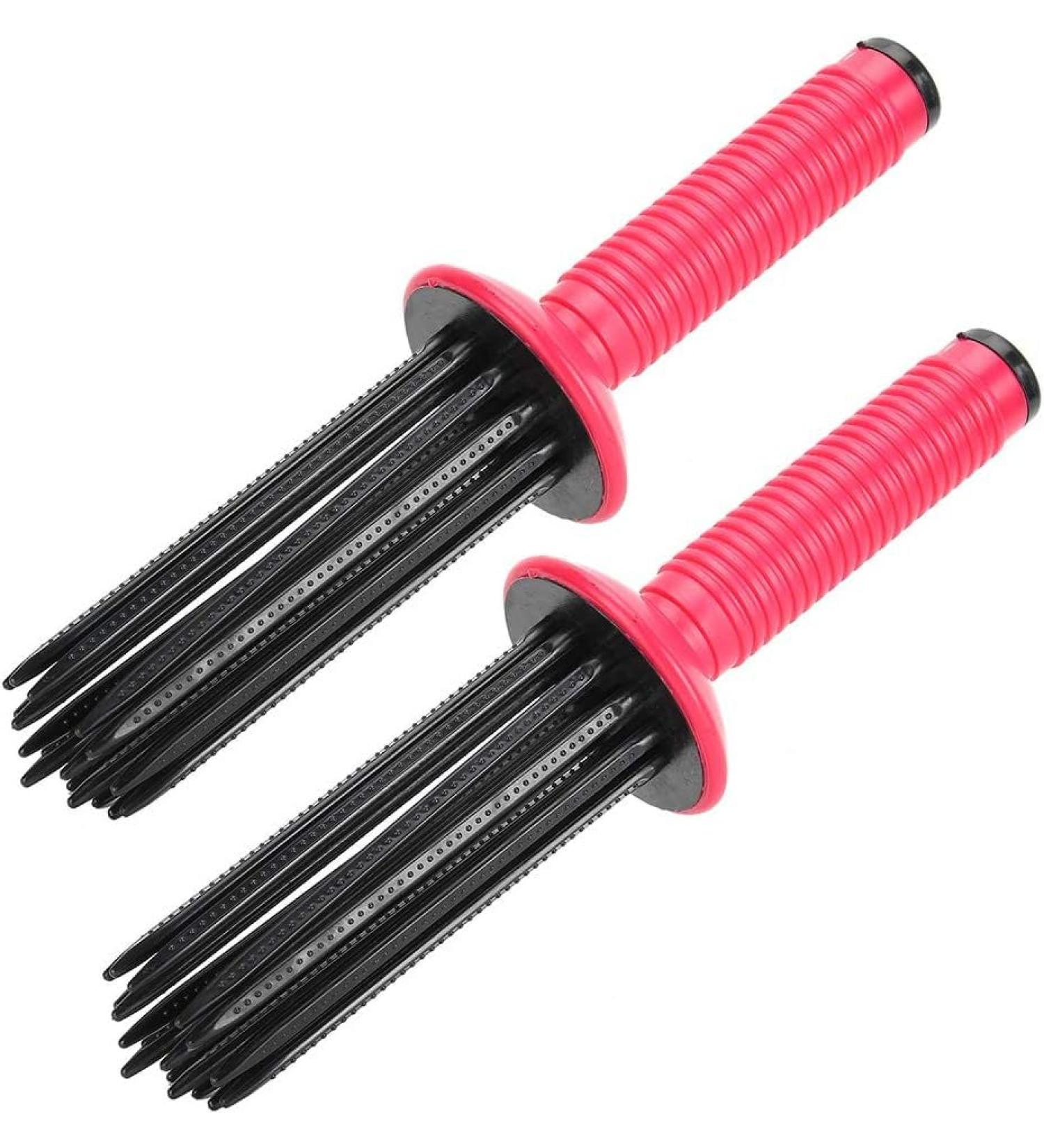 Curly Hair Styler Tool Hair Roll Comb for Hair Styling Air Volume Comb 17 Teeth Anti Slip Curling Wand Heatless Curling Wand Comb Hair Dryer Accessories for Hair Curler 2pcs - Buy Online on GoSupps.com