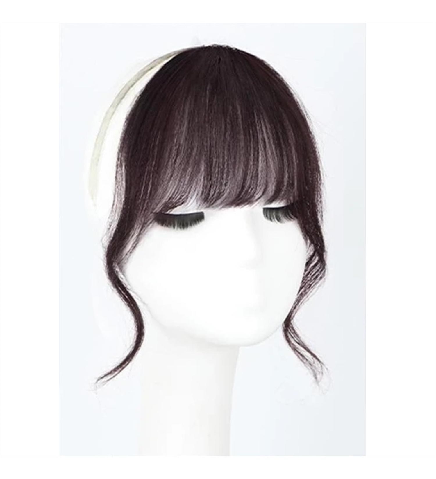 Bangs Hair Piece Clip in Bangs-Fake Bangs Hair Clip Black Clip On Bangs Real Human Hair Curtain Bangs for Women French Bangs Bangs Hair Extensions (Color : NC/4HL) - Buy Online on GoSupps.com