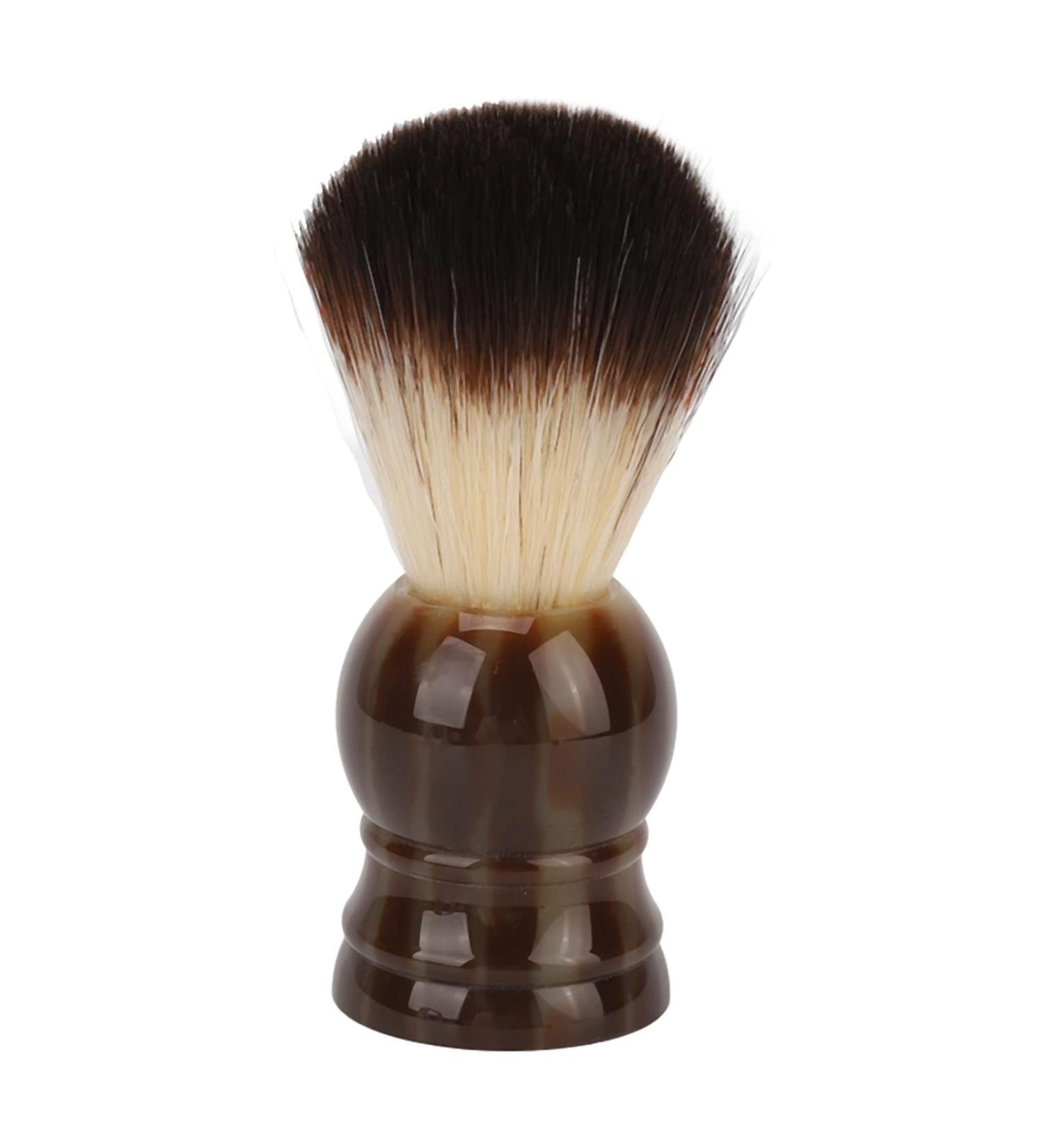 Natudeco Beard Shaving Brush | Curved Handle Men's Beard Cleaning Brush | Soft Nylon Quick Drying for Barbers - Buy Online on GoSupps.com