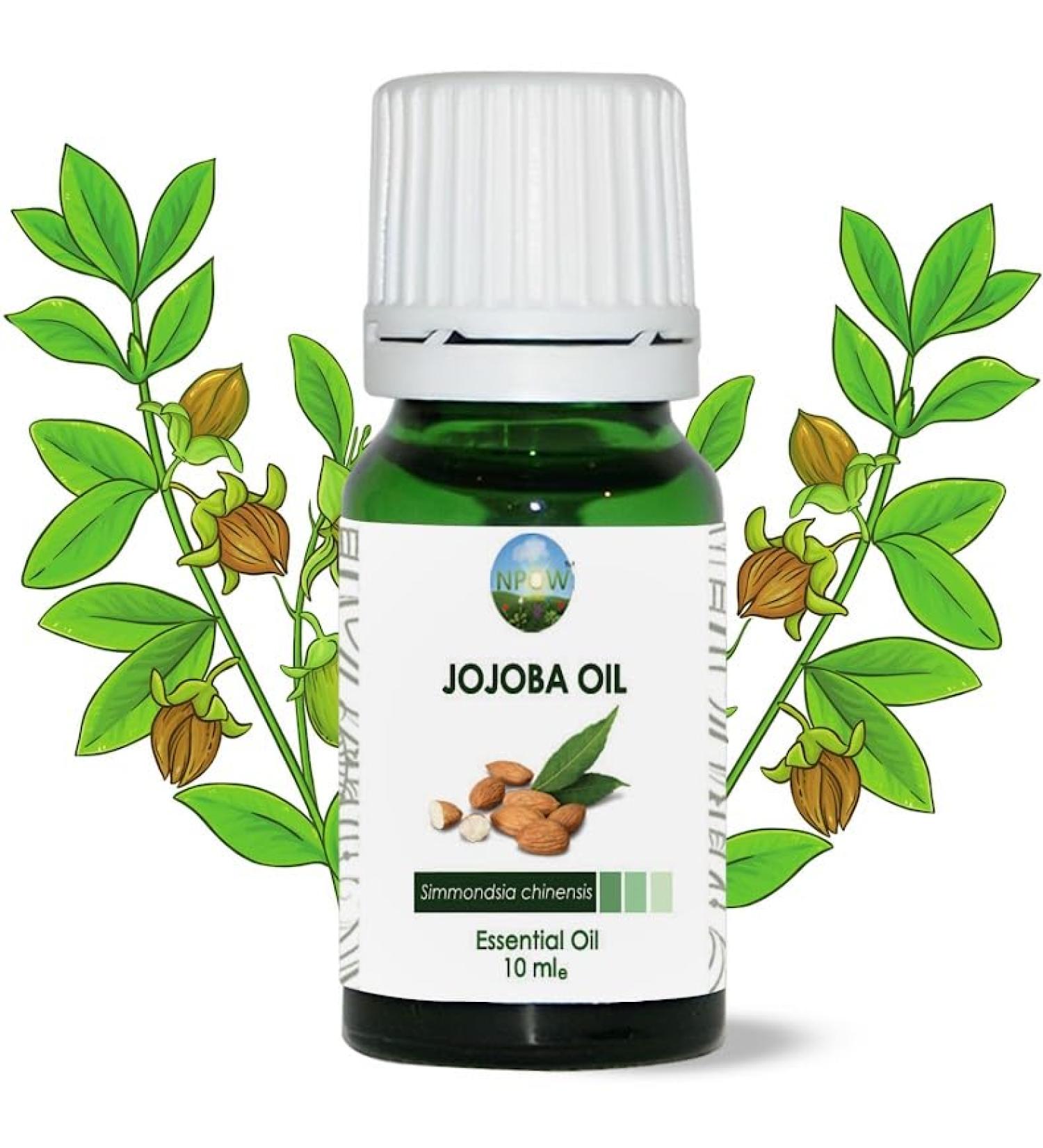 Organic Jojoba Oil - 100% Pure & Natural for Hair, Face, Body, Beard, Nails & Growth - Moisturizing Cold Pressed Oil - Vegan - 10ml - Buy Online on GoSupps.com