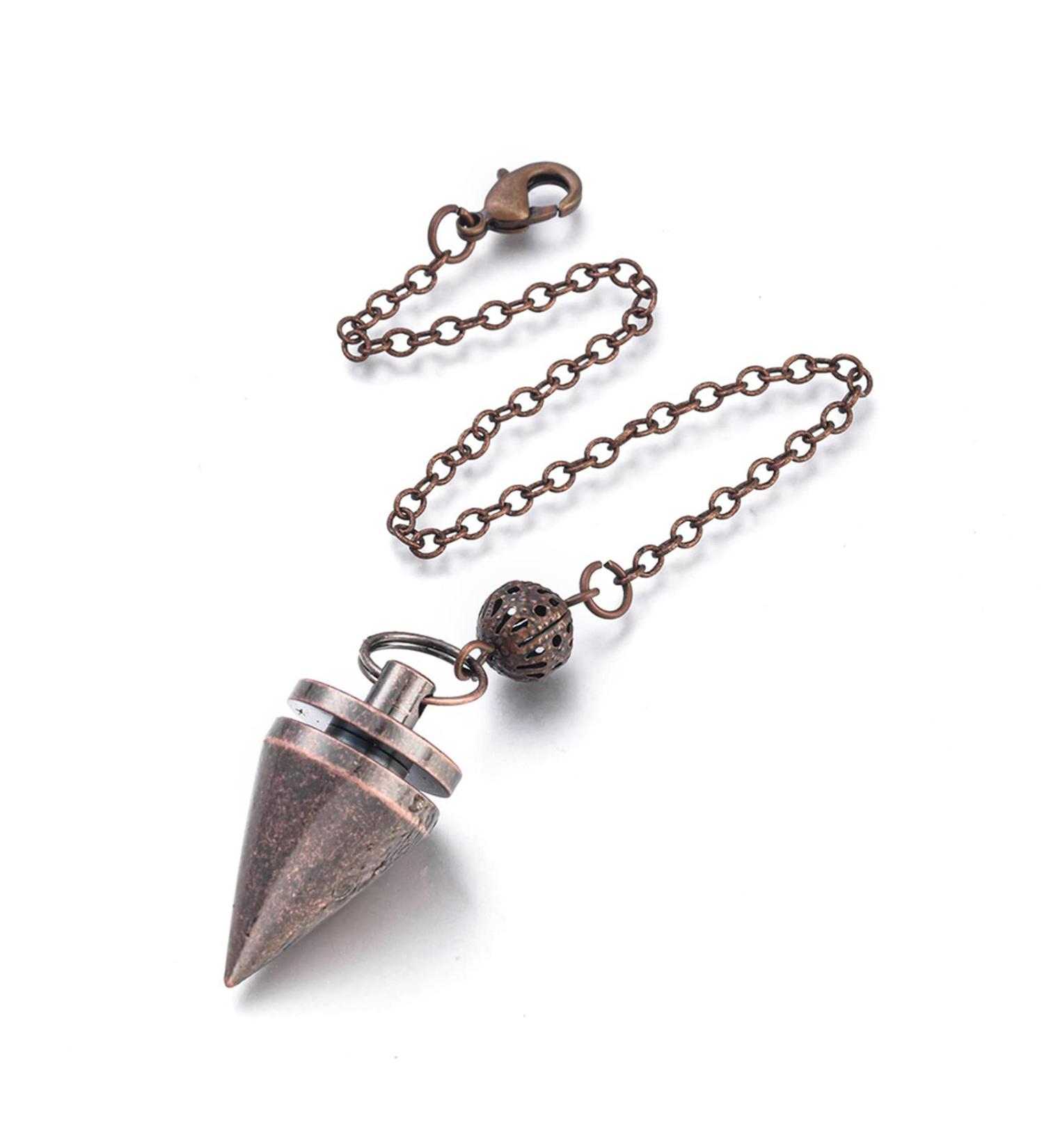Buy SUNNYCLUE Copper Pendulum for Divination & Dowsing - Gold Energy Spiritual Point Pendant - Ideal for Wicca & Balancing - International Shipping - Buy Online on GoSupps.com