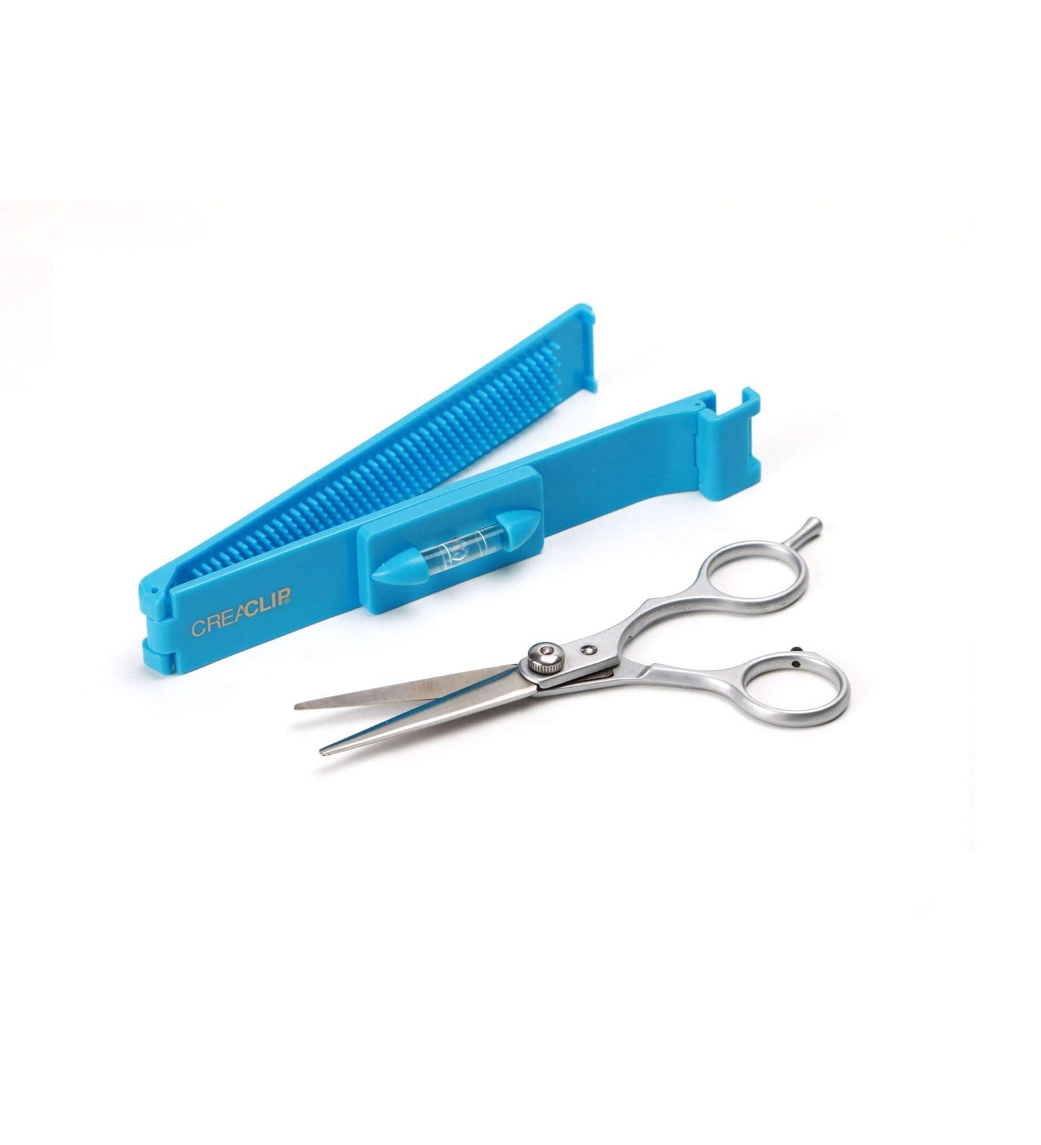 Original CreaClip Bangs & Scissors Hair Cutting Tool - Shark Tank Featured Fringe Trimming Guide & Kids Haircut Kit - Buy Online on GoSupps.com