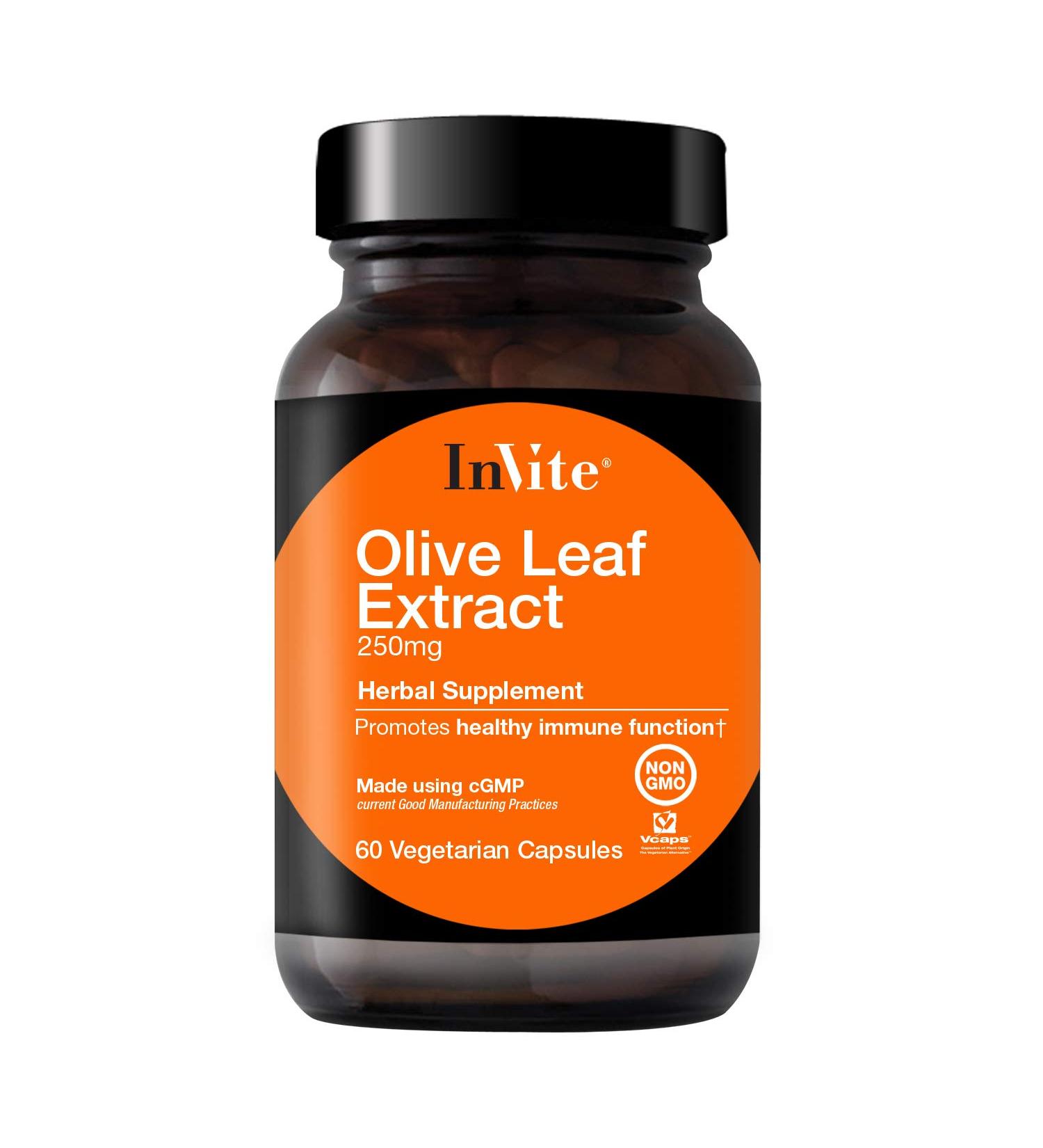Invite Health Olive Leaf Extract - Provides Nutritional Support for Healthy Immune System - 30 Day Supply - 60 Vegetarian Capsules (1) - Buy Online on GoSupps.com