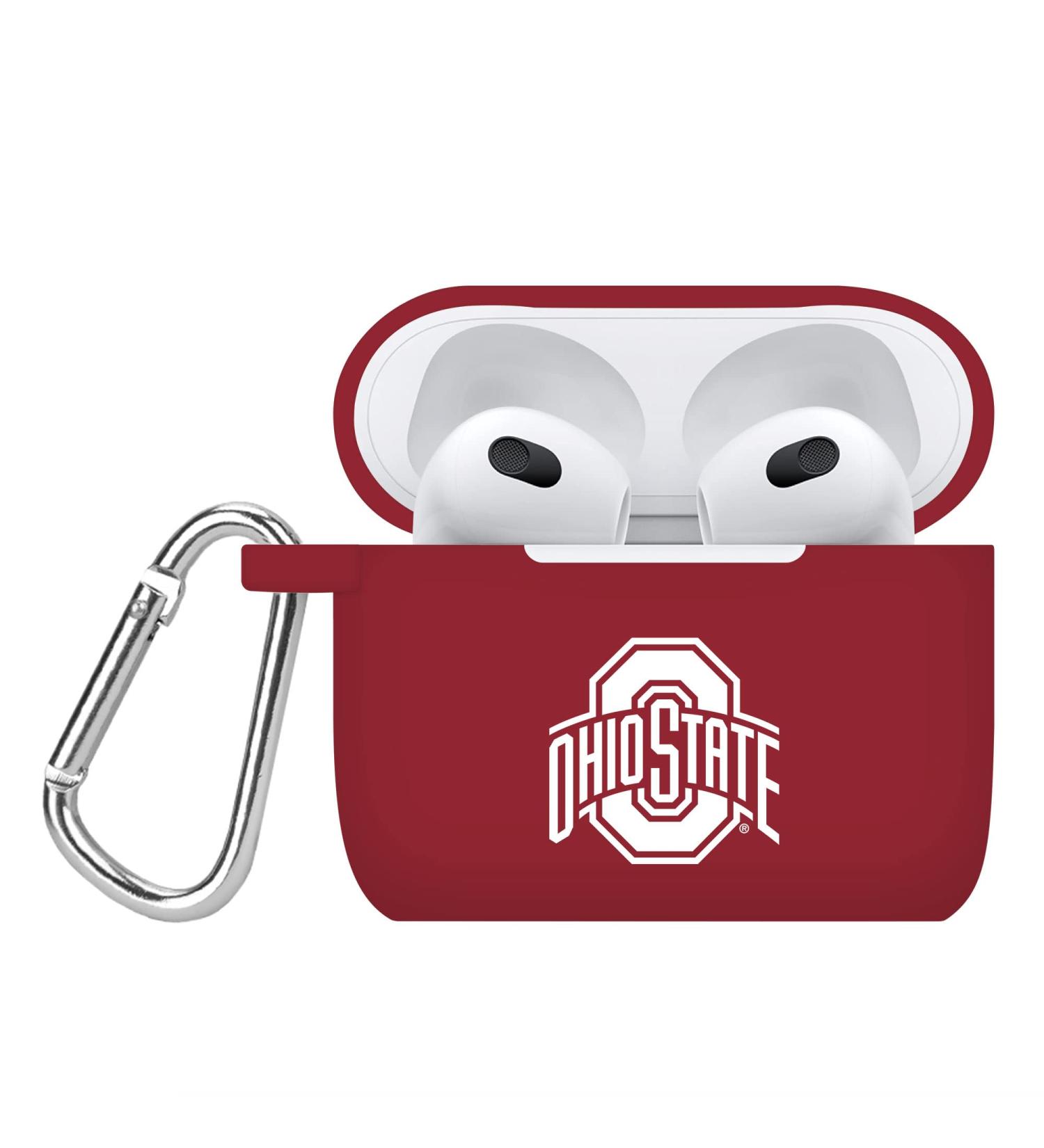 AFFINITY BANDS Ohio State Buckeyes Silicone Case Compatible with Apple AirPods Gen 3 (Crimson)