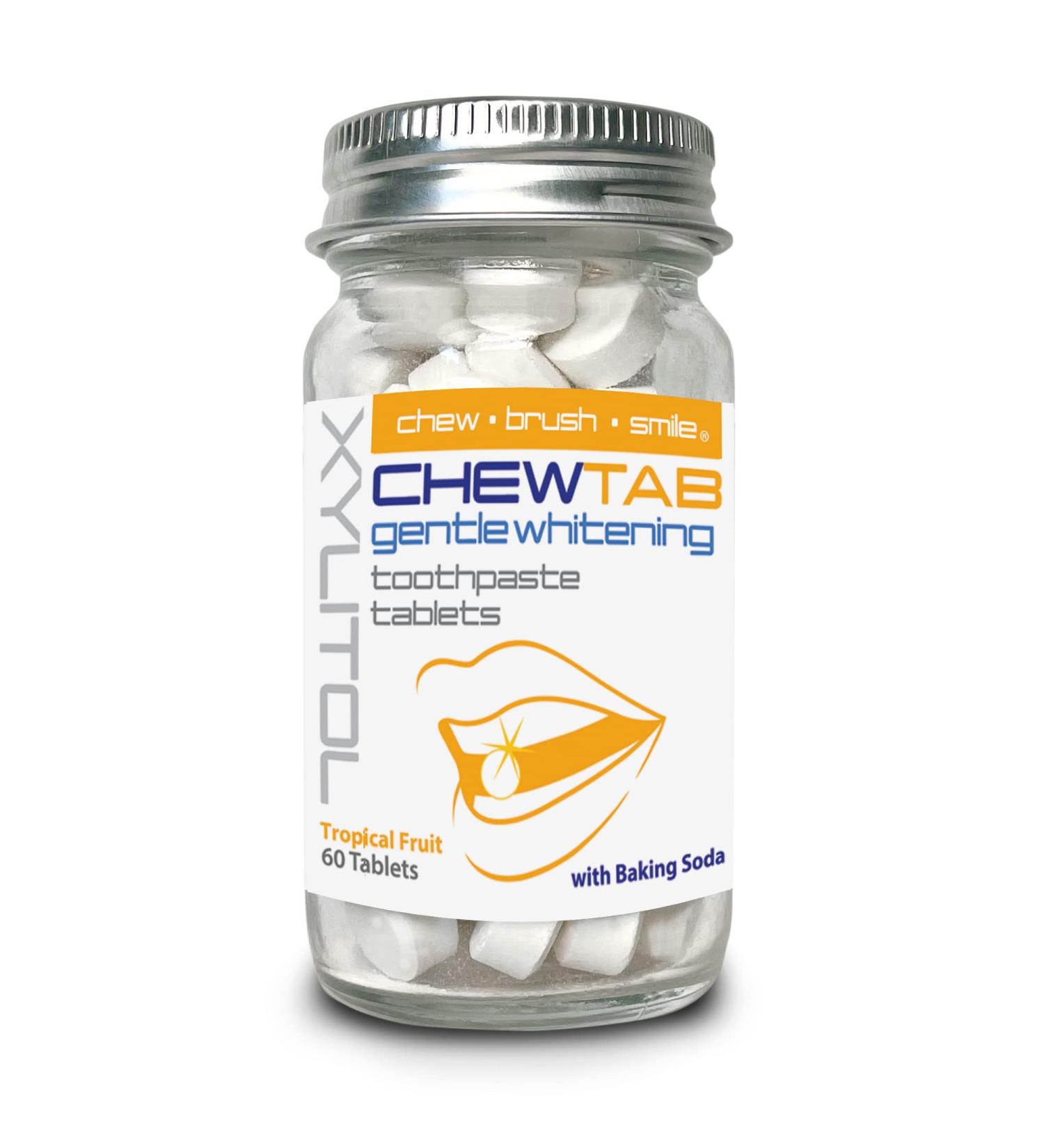 Weldental Chewtab Gentle Whitening Toothpaste Tablets Tropical Fruit