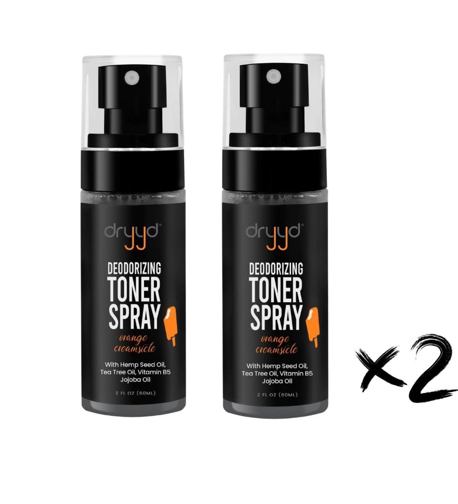 Aluminum-Free Cooling Deodorizing Toner Spray for Men - Ball Care with Tea Tree Oil & Vitamin B5 - 2 Pack Orange Creamsicle - Buy Online on GoSupps.com