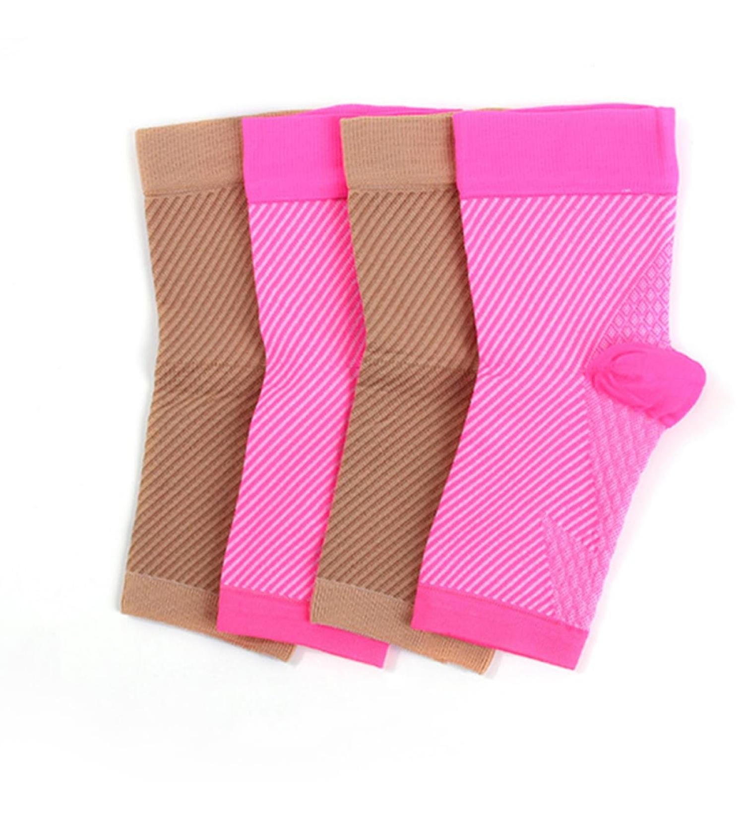 Buy 1 Pair Sports Ankle Protection Sleeves - Elastic Ankle Support Brace & Socks for Optimal Comfort - Perfect for Plantar Fasciitis - Pink L - Buy Online on GoSupps.com