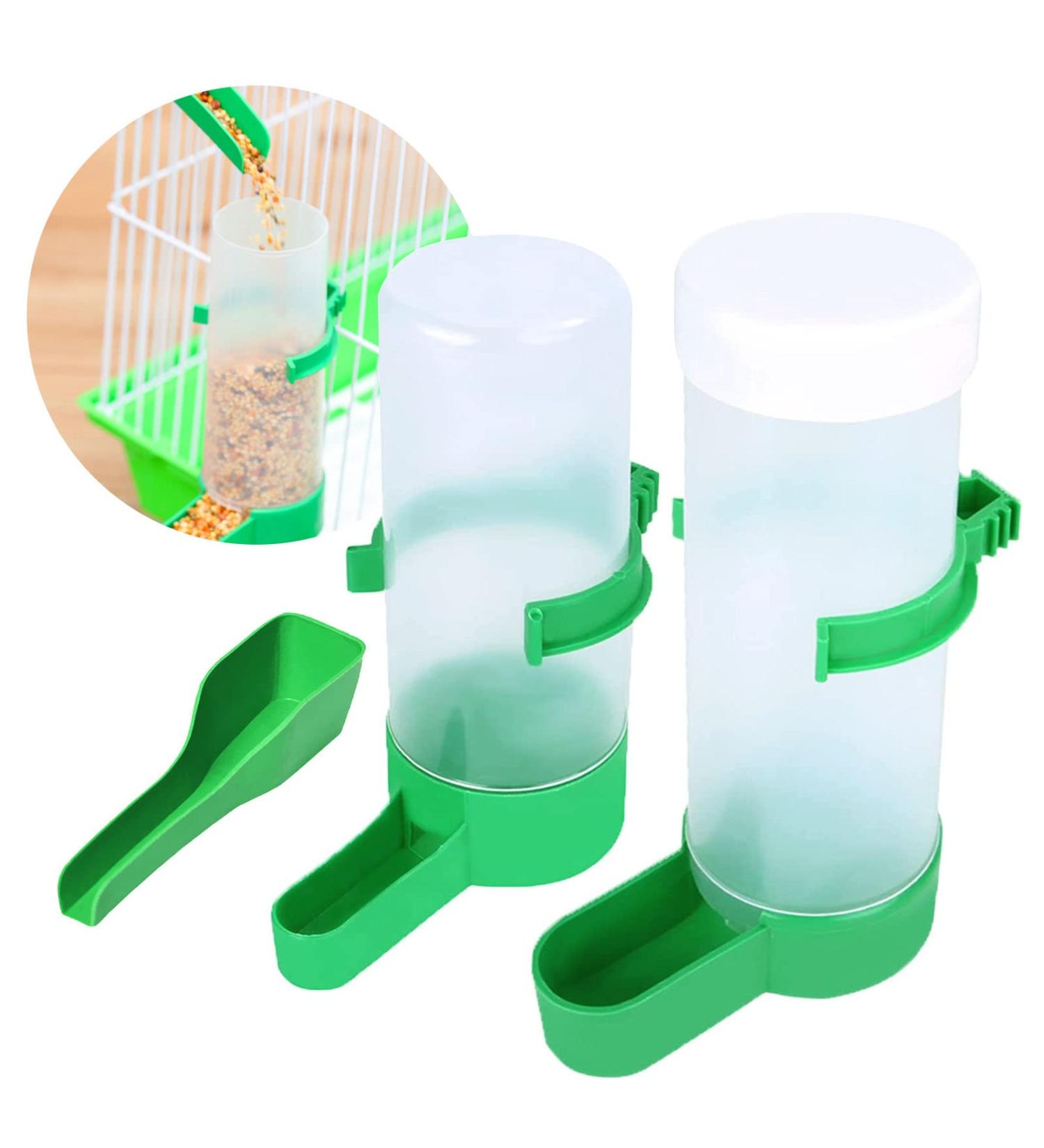 Jicyor 3-Piece Automatic Water Dispenser for Birds - Plastic Clip Feeding Bottles for Parrots & Pigeons | Perfect for Pet Cages - Buy Online on GoSupps.com