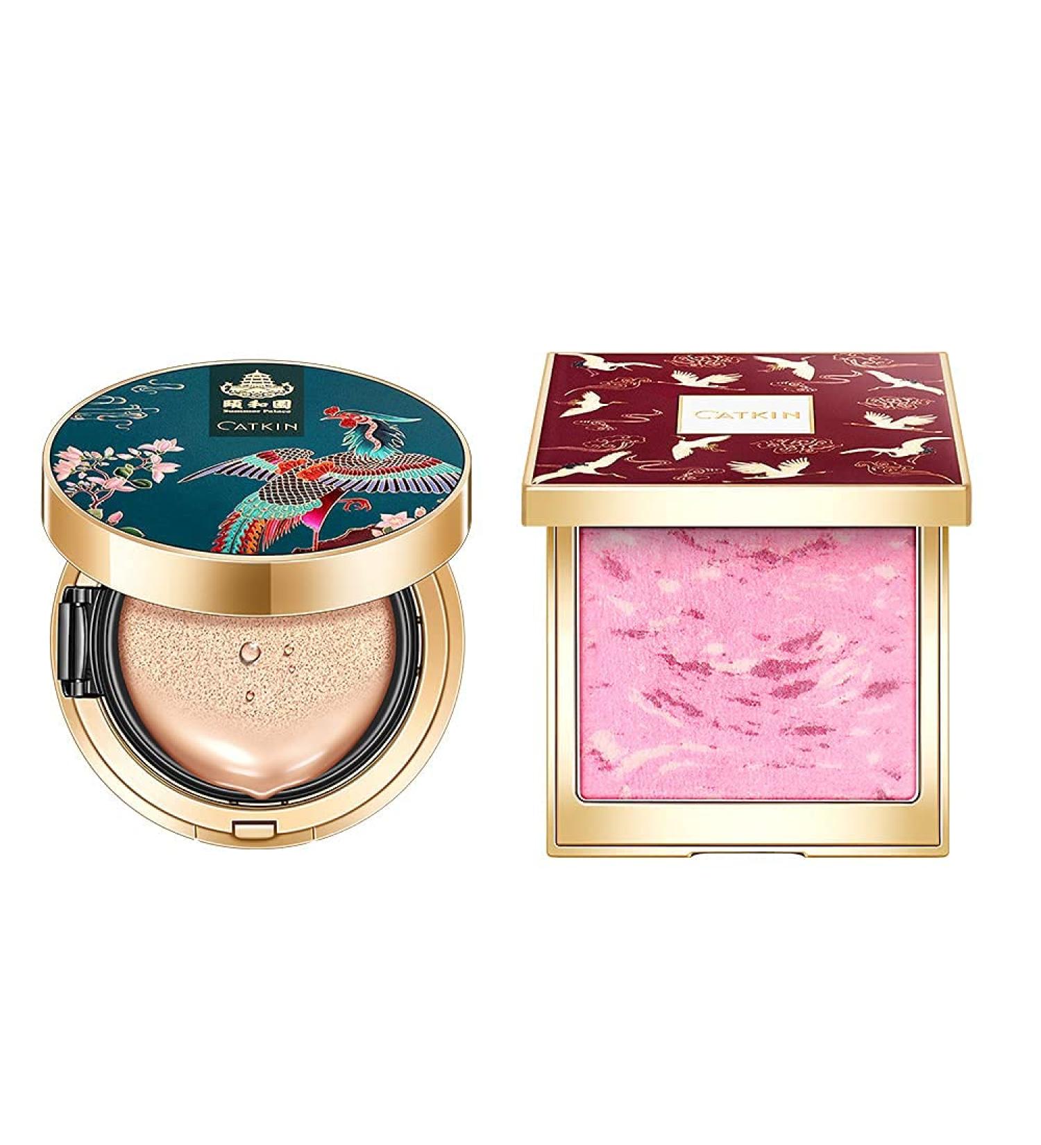 CATKIN 2Pcs Makeup Set: BB Cream Air Cushion Foundation C01 & Cheek Blush C01 - Buy Online on GoSupps.com