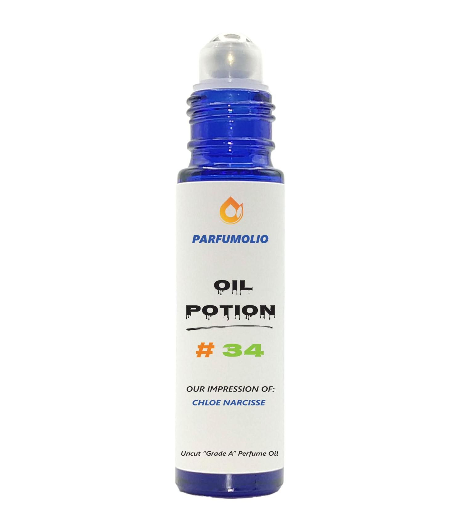Oil Potion # 34 Inspired by Chloe Narcisse Women's Uncut Grade A Fragrance Body Oil Dupe Concentrated Long Lasting Roll-On 10ml / 0.33 oz - Buy Online on GoSupps.com