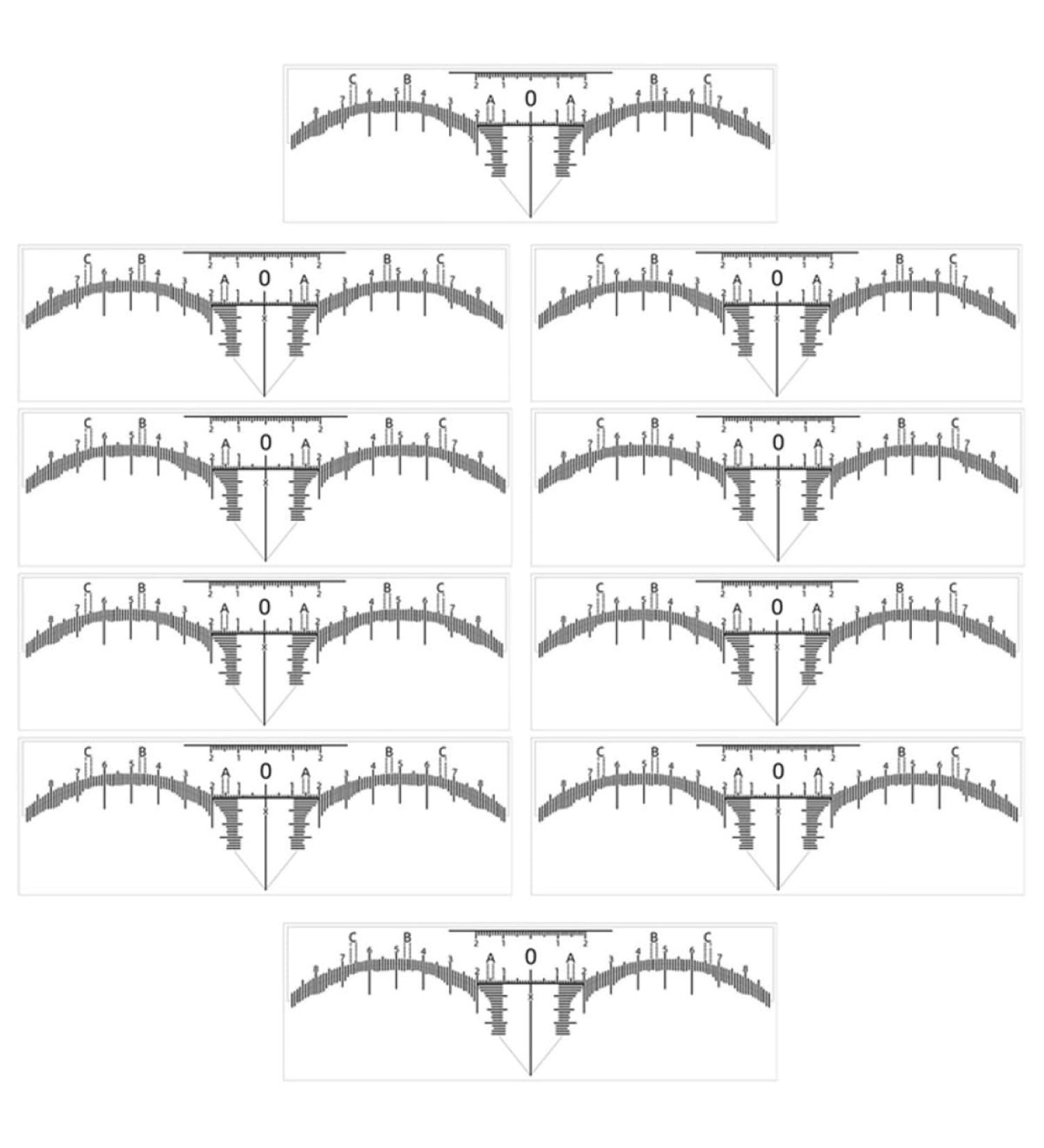 VALICLUD 10 Pi ces R gle Sourcils Blanche Outil de Mesure Pr cis pour Dessiner la Ligne des Sourcils Mod le de Positionnement Pratique pour Maquillage et Tatouage Cartographie pour - Buy Online on GoSupps.com