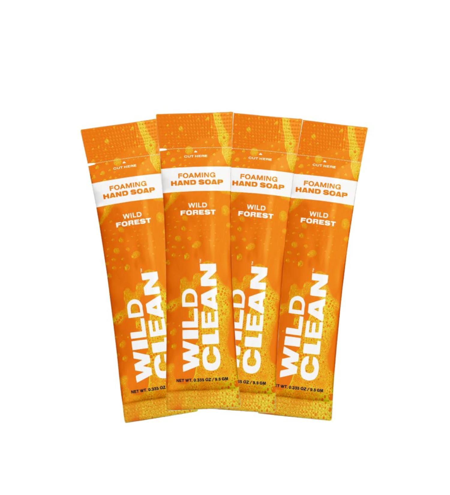 Foaming Hand Soap Refill Powders - Eco-Friendly Plastic Negative Cruelty-Free Wild Forest Scent - 4 Pack (Makes 4 x 11oz Bottles - Buy Online on GoSupps.com