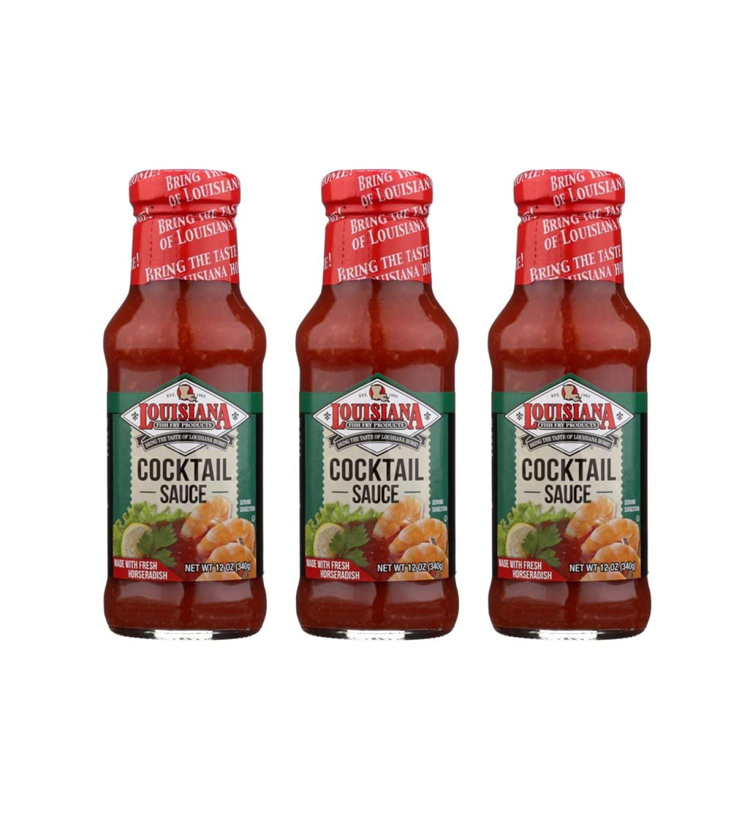Louisiana Cocktail Sauce with Horseradish 12.0 Oz. (Pack of 3) - Authentic Cajun Flavor for Seafood Lovers - Buy Online on GoSupps.com
