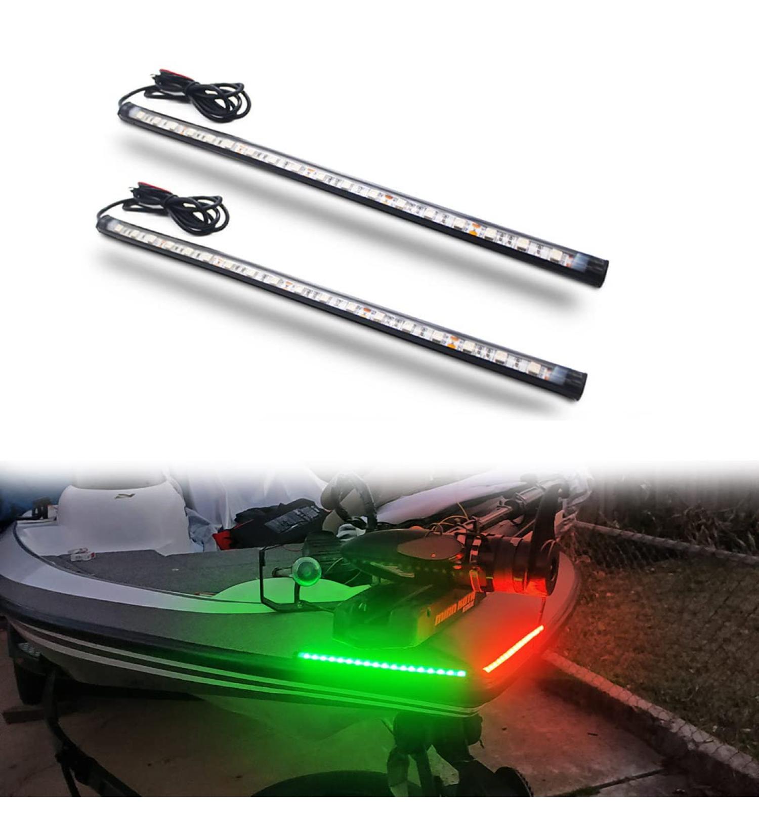Boaton Marine Boat Navigation Lights - Easy Install, Night Fishing Lights for Pontoon, Bass, Jon Boat, Jet Ski, Kayak - Red and Green Running Lights - Buy Online on GoSupps.com