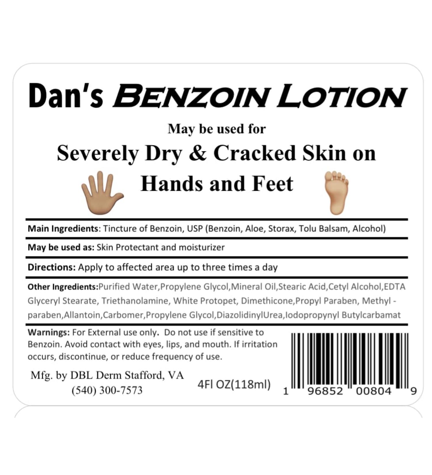 Dan's Benzoin Lotion - Soothing and Nourishing Skincare Solution - Buy Online on GoSupps.com