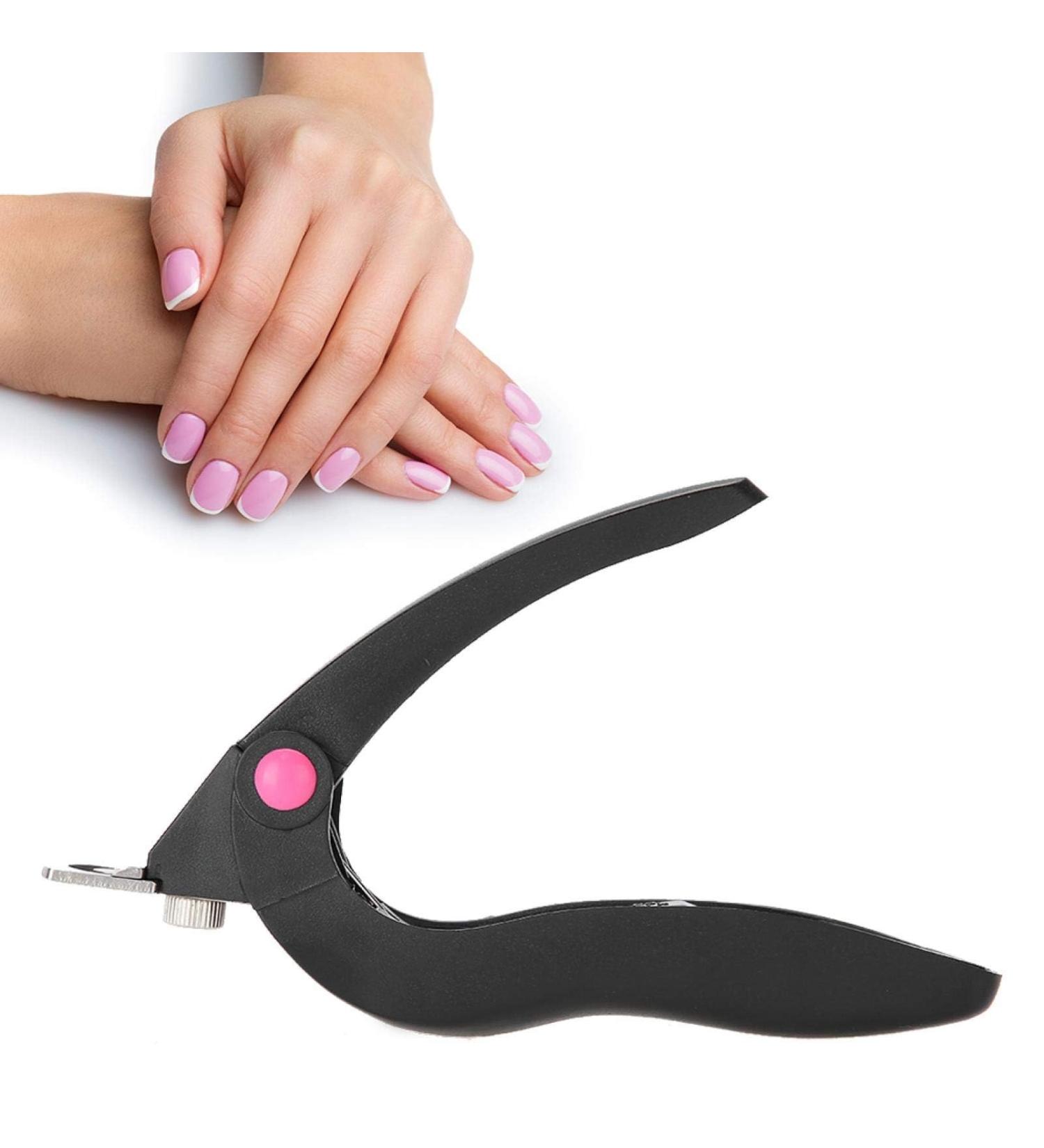 Nail Tip Cutter Clipper Stainless Steel False Nail Clippers Cutters for False Fake Nails Artificial Gel Nails Shaper Nails Tips Trimmer with Plastic Handle Nail Art Manicure Tool for Home - Buy Online on GoSupps.com