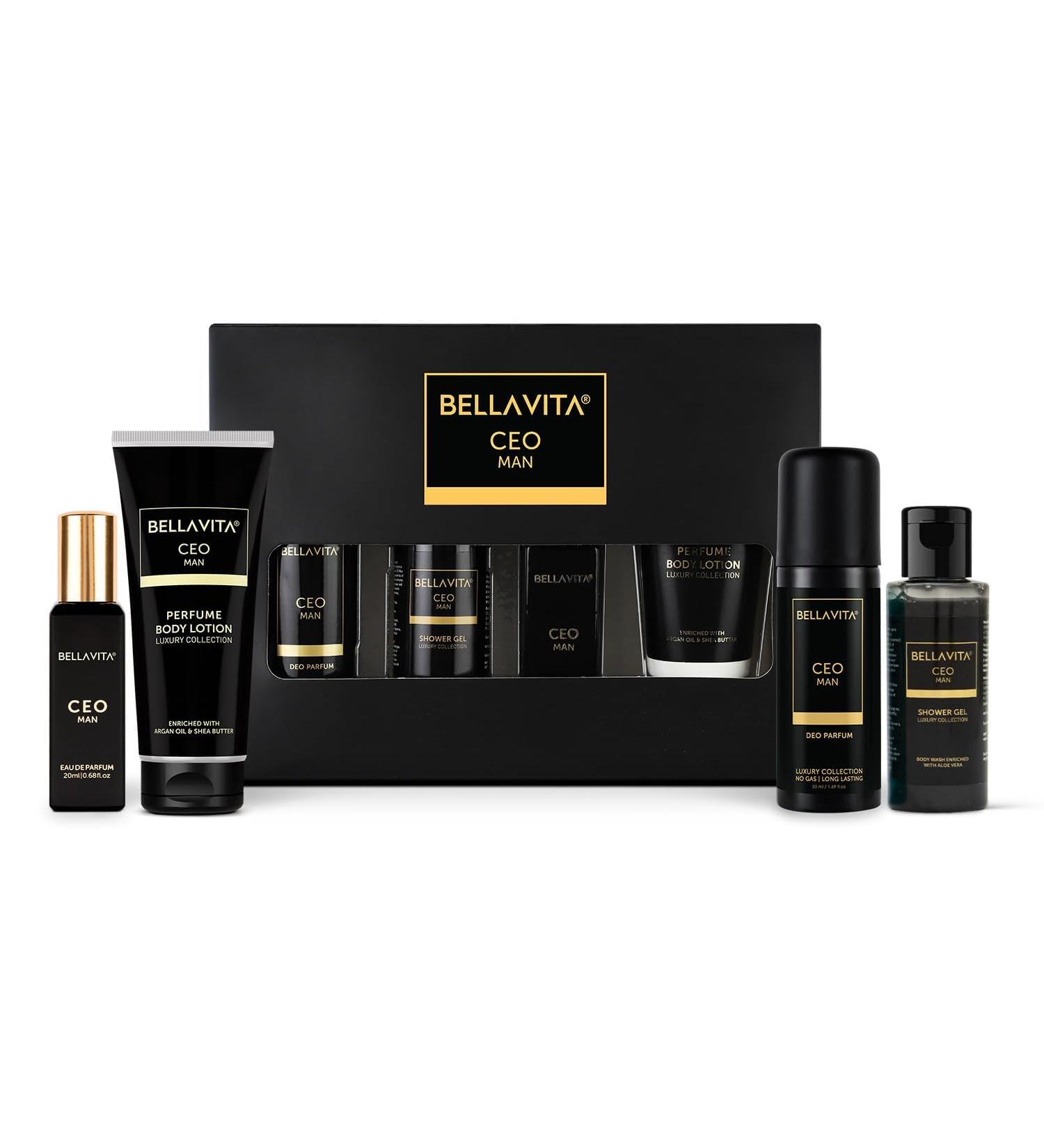 CEO Man Travel Size Gift Set with Shower Gel 55 ml (1.86 fl.oz.) EDP Perfume 20 ml (0.68 fl.oz.) No Gas Deodorant Body Parfum 50 ml (1.69 fl.oz.)& Perfume Body Lotion 50 ml (1.69 fl.oz.) - Buy Online on GoSupps.com