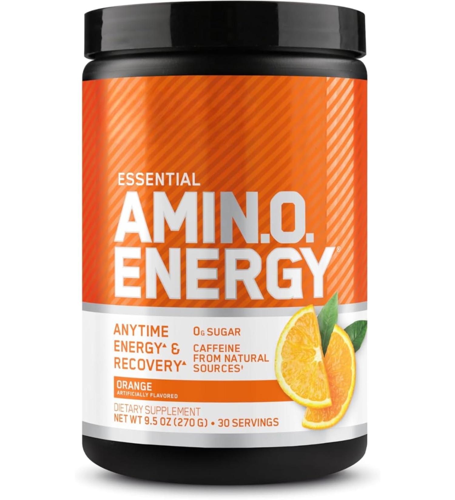 ON Essential Amino Energy | Amino Acid & Energy Formula | 5 Grams of Amino Acids 100 mg of Naturally Sourced Caffeine 5 Calories Sugar Free | 30 Servings (Orange) Orange 30 Servings (Pack of 1) - Buy Online on GoSupps.com