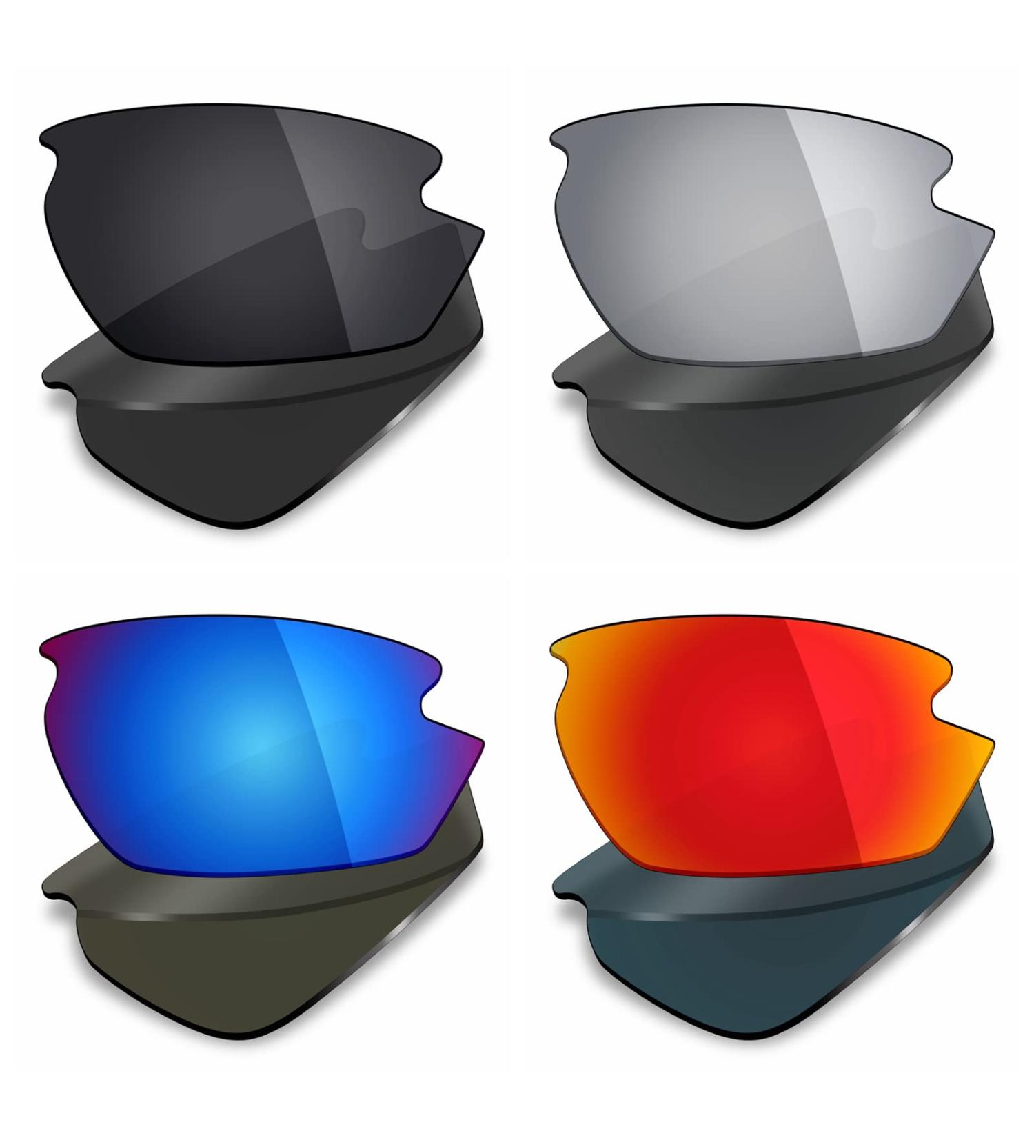 Mryok 4 Pairs Polarized Replacement Lenses for Rudy Project Rydon Sunglasses - Stealth Black Fire Red Ice Blue Silver Titanium | International Shipping Available - Buy Online on GoSupps.com