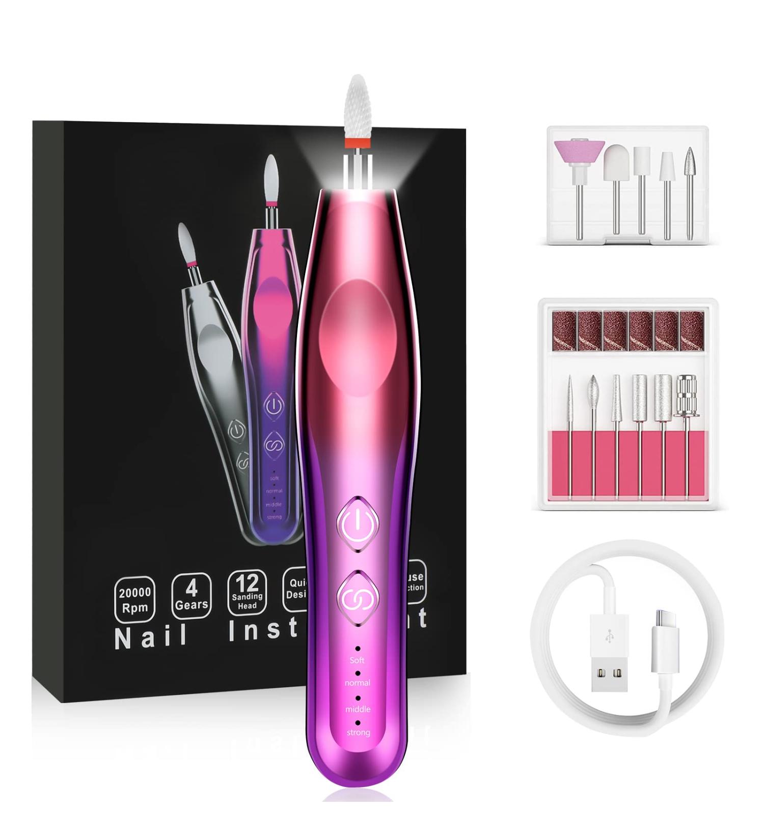 Professional Cordless Electric Nail File Drill - Portable Manicure Tool Kit for Gel Nails - Polishing, Grinding, Trimming - Home & Salon Use - Buy Online on GoSupps.com