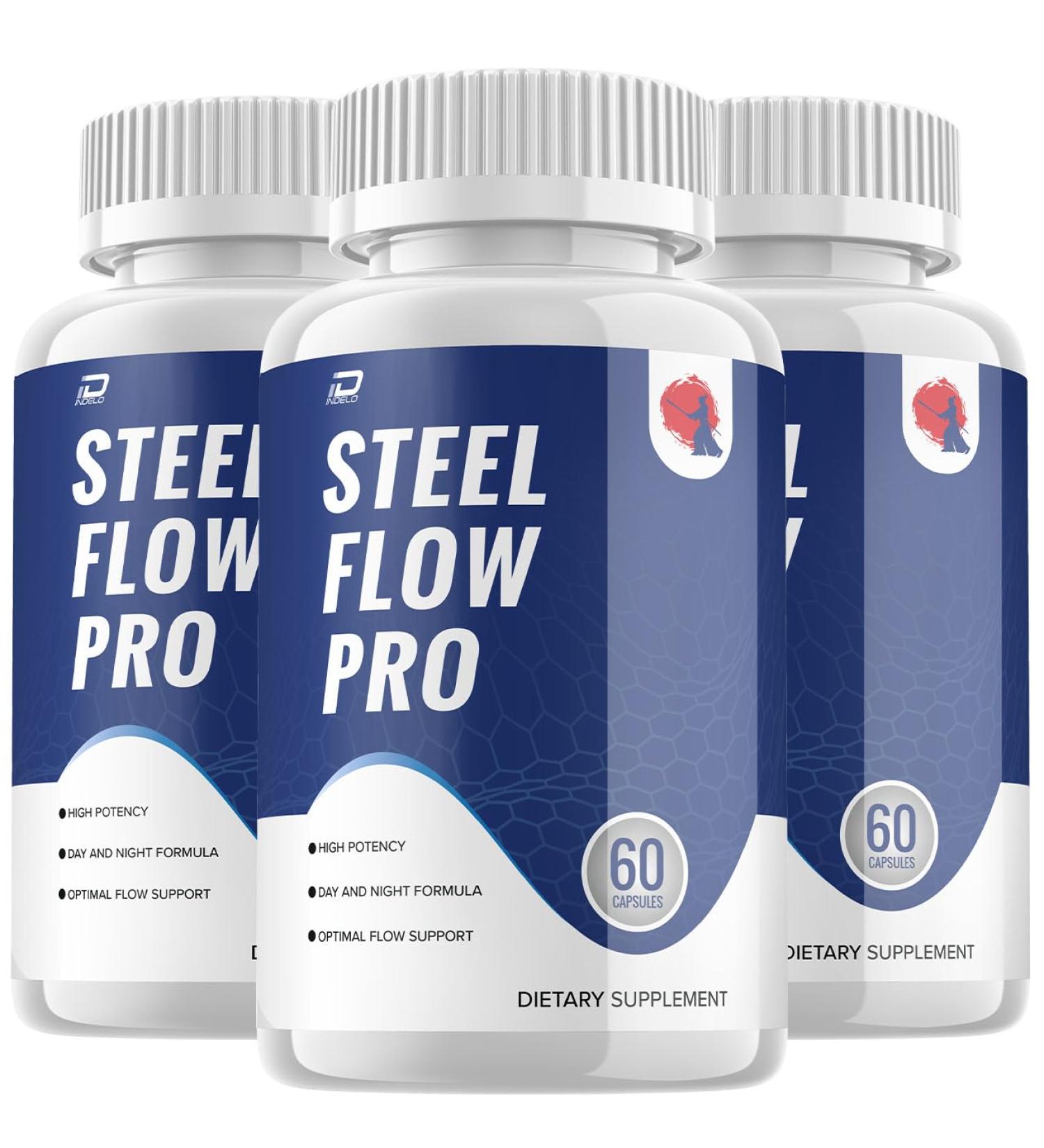 Steel Flow Pro Supplement for Men SteelFlowPro Advanced Energy Pills SteelFlow Pro Supplements Still Flow Pro for Men Health Supplement Reviews (3 Pack - 180 Capsules)