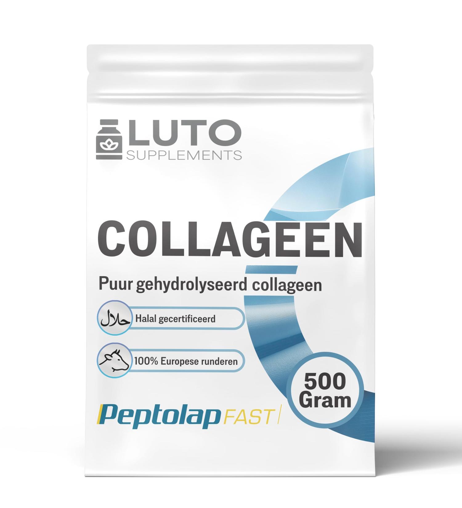 Halal Beef Collagen powder 500 grams Hydrolyzed bovine collagen Tasteless 100 pure and without additives LUTO Supplements - Buy Online on GoSupps.com