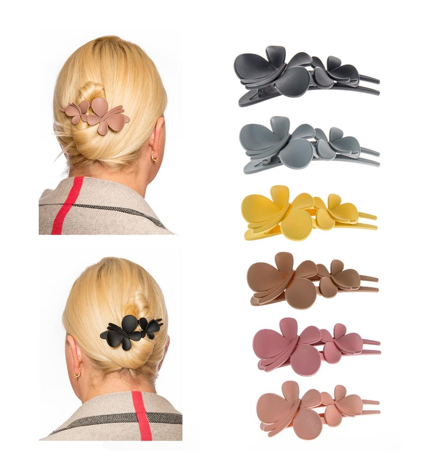 6 Pcs Medium Large Hair Claw Clips for Women - Strong Hold Butterfly Duckbill Clips - Buy Online on GoSupps.com