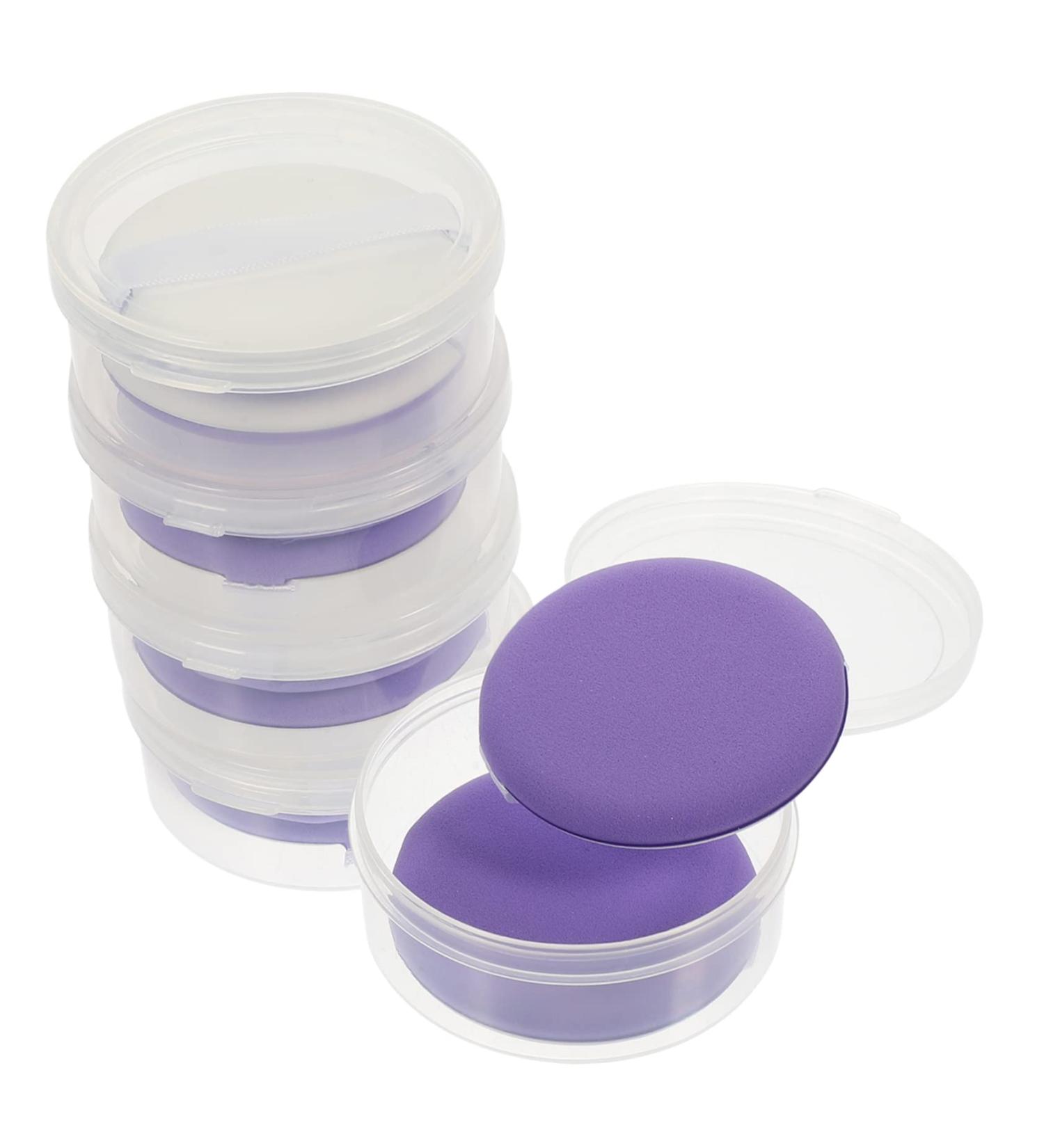 minkissy Face Powder Puff 5 Sets Puff Makeup Pads Esponjas Para Maquillaje Beauty Puffs Sponge Makeup Powder Puff Foundation Cream Puffs Powder Purple Hydrophilic Non-latex Non Latex - Buy Online on GoSupps.com