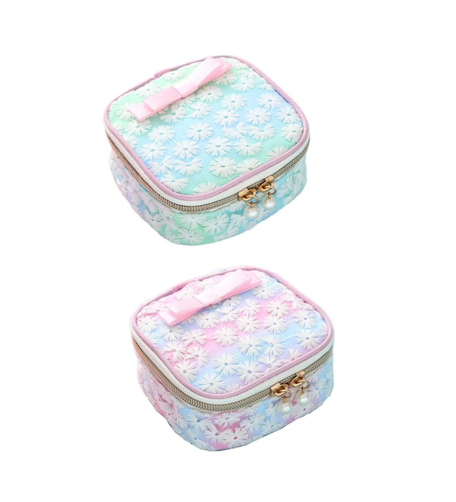 Lurrose 2pcs Yarn Thorn Hygiene Bag - Cute Mini Makeup Travel Wallet & Sanitary Napkin Storage Pouch - Buy Online on GoSupps.com