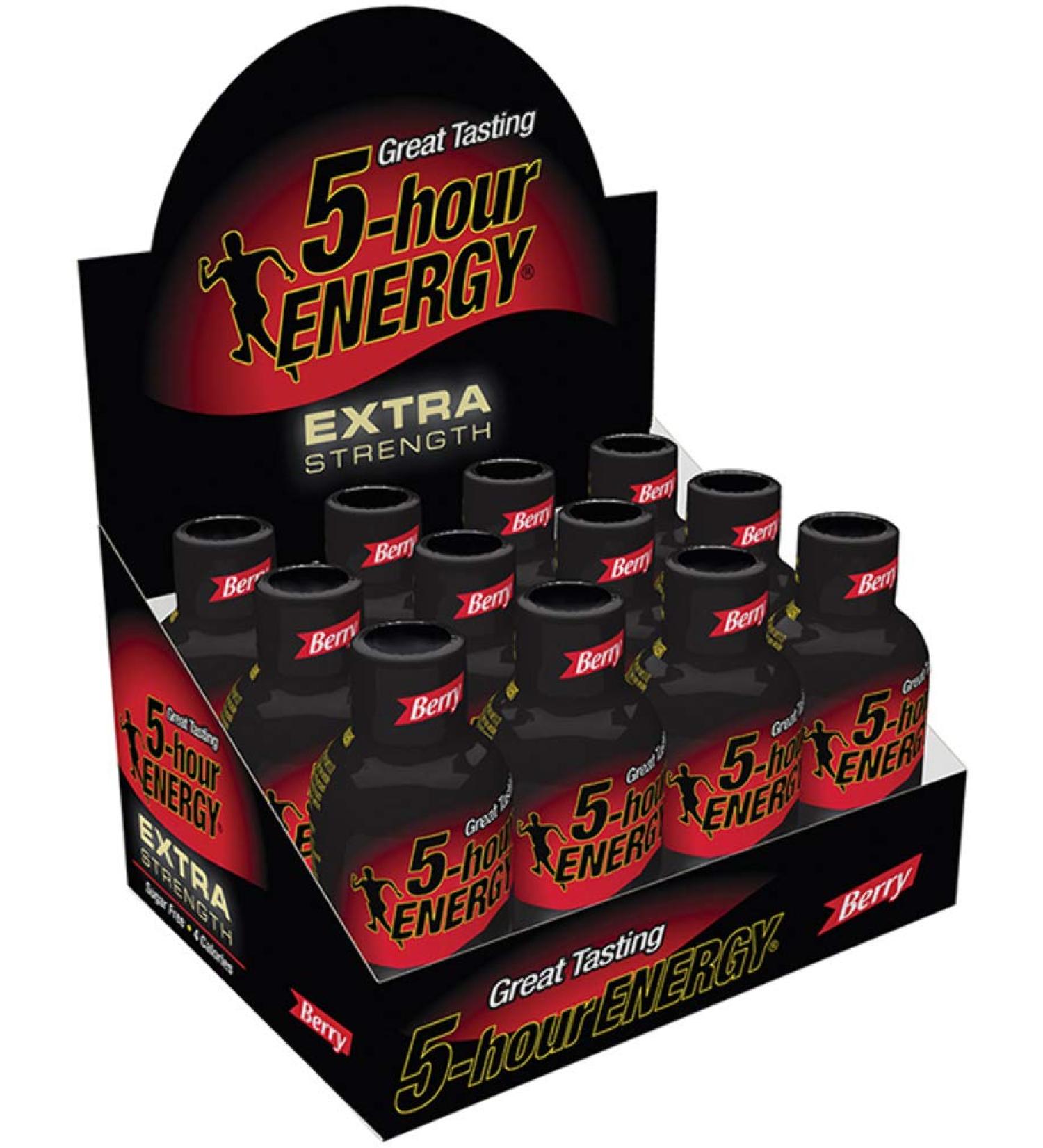 Living Essentials 5-Hour Energy Extra Strength Berry Box of 12