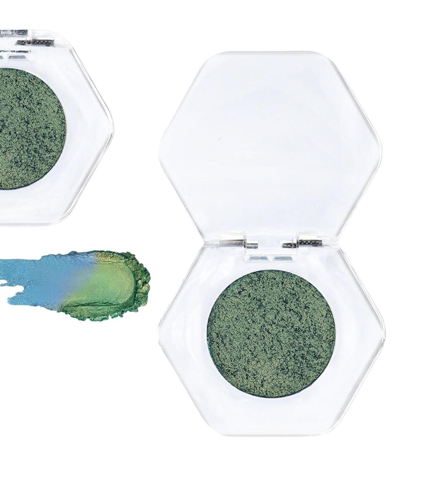 Adriana Nicole Cosmetics Ethereal Single Eyeshadow - Green Color-Shifting Double Chrome with Glitter - Buy Online on GoSupps.com