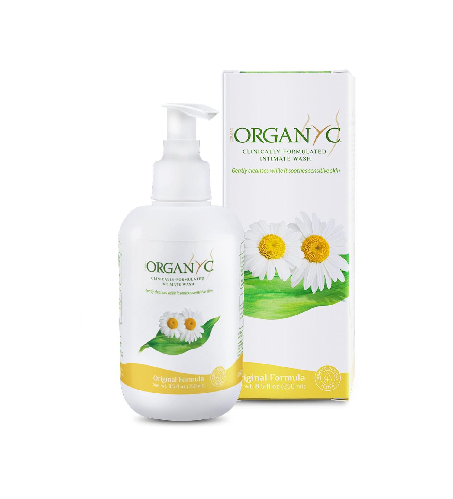Organyc Chamomile Intimate Wash for Sensitive Skin - 8.5 Fl Oz (Pack of 1) | Chlorine, Parabens, SLS/SLES, and Synthetic Perfume Free - Buy Online on GoSupps.com