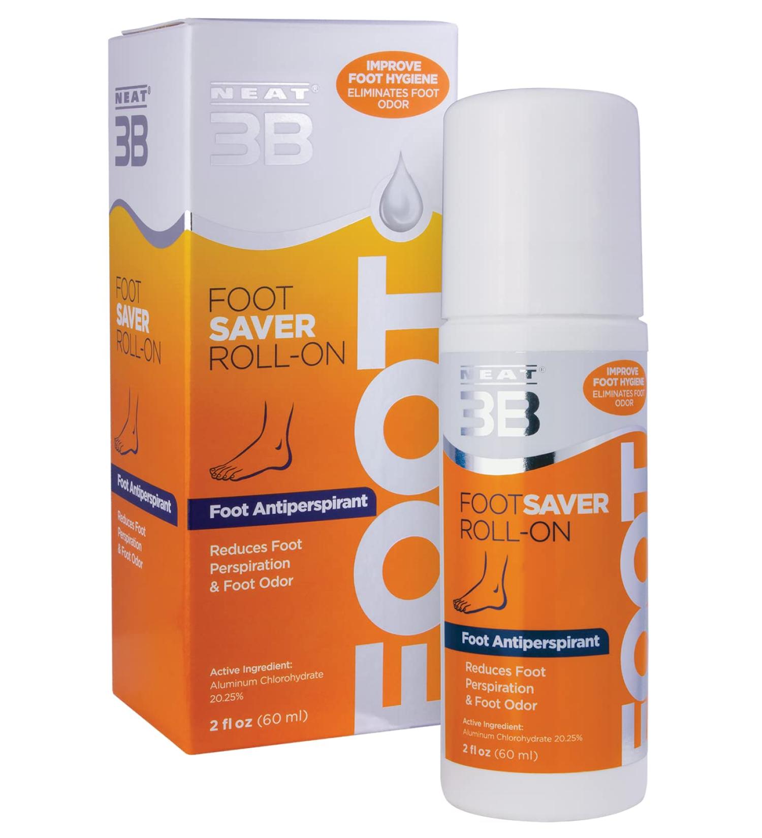 Neat Feat 3B Foot Saver Roll-On Antiperspirant 2.0 fl oz - Keep Feet Dry and Fresh - Buy Online on GoSupps.com