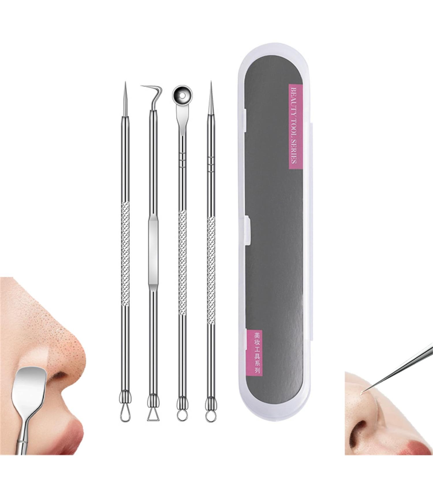 Usiveinborn Blackhead Remover - Usiveinborn Tweezers Professional Stainless Steel Facial Blackhead Remover Tweezers Precision Pimple Popper Tool (4pcs) - Buy Online on GoSupps.com