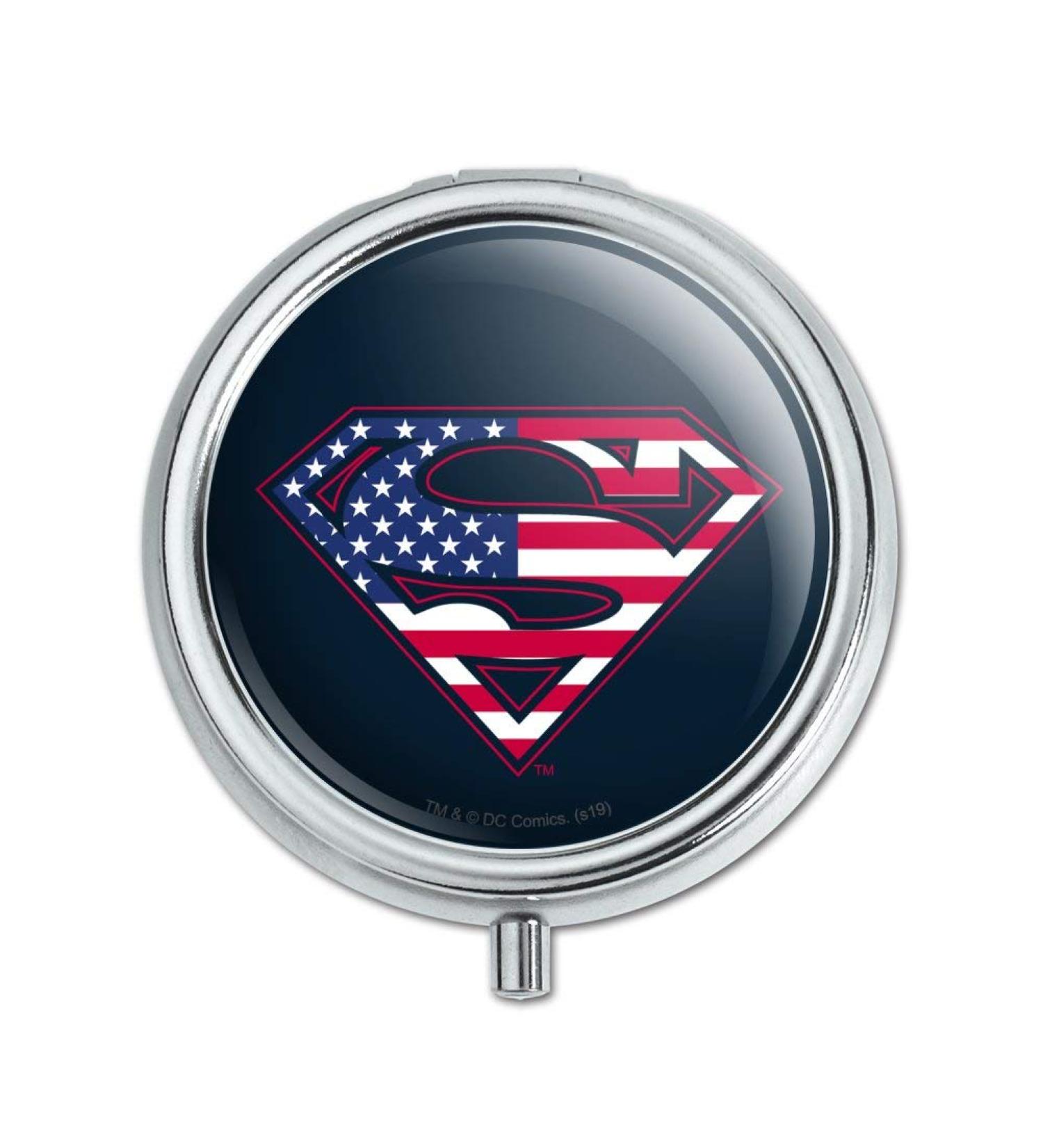 Superman USA Flag Shield Logo Pill Case | Perfect Trinket Gift Box for Fans - Buy Online on GoSupps.com